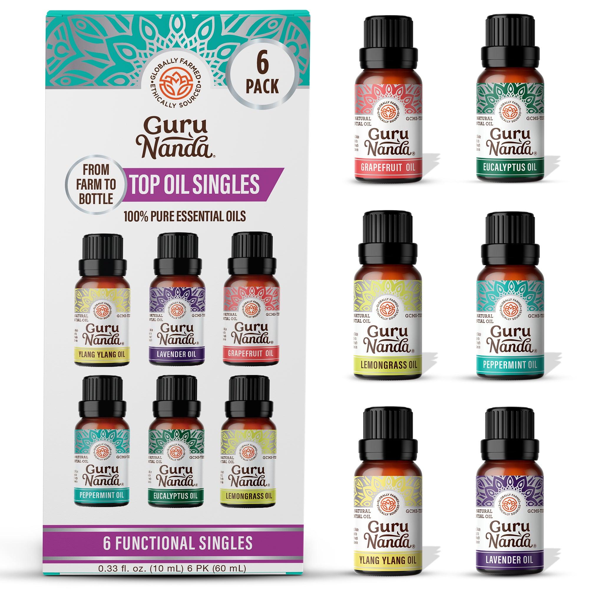 6 Essential Oils Single Notes Set. 10 ML