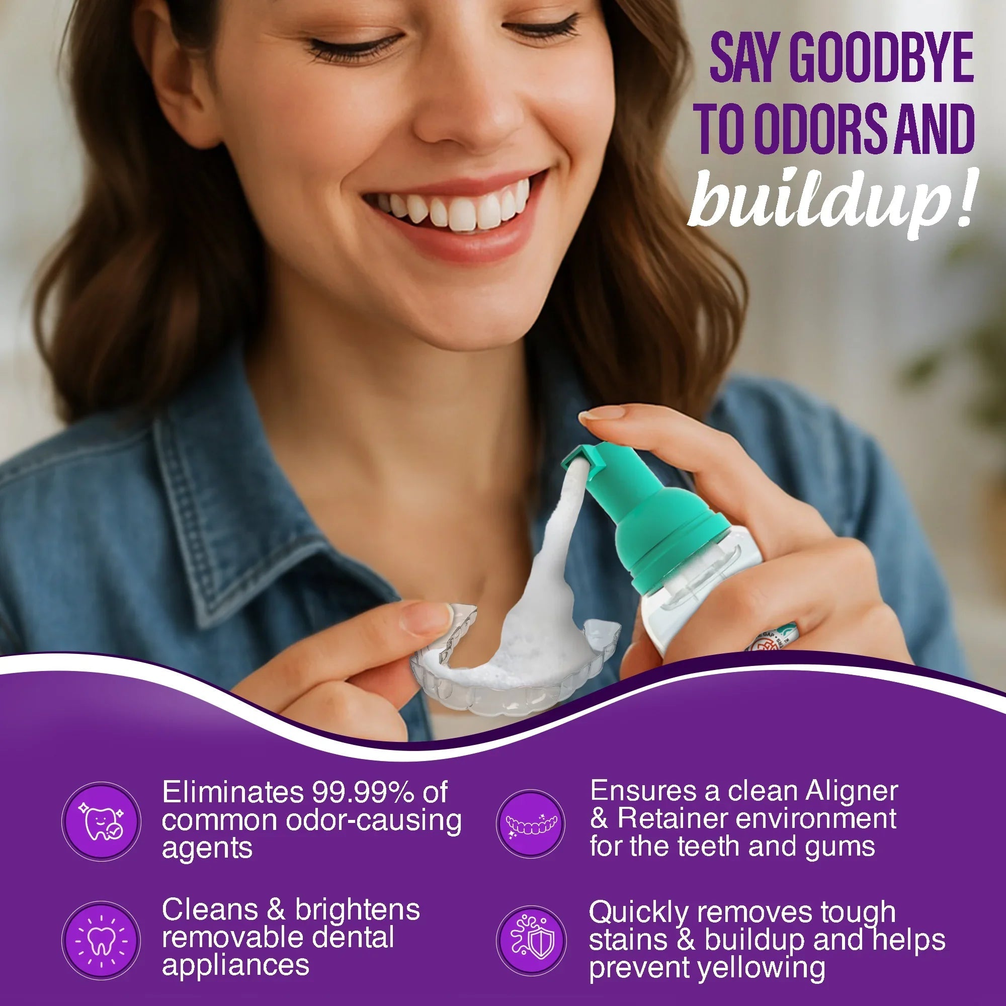 Aligner & Retainer Foam Cleaner ¨C 3.38 fl oz