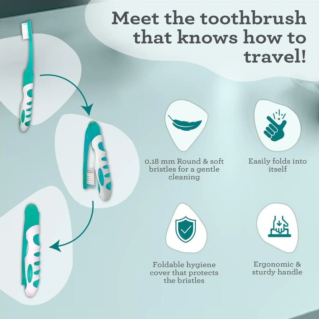 Travel Kit ¨C Folding Toothbrush & Hydroxyapatite Toothpaste. Jasmine Mint ¨C 0.98 oz