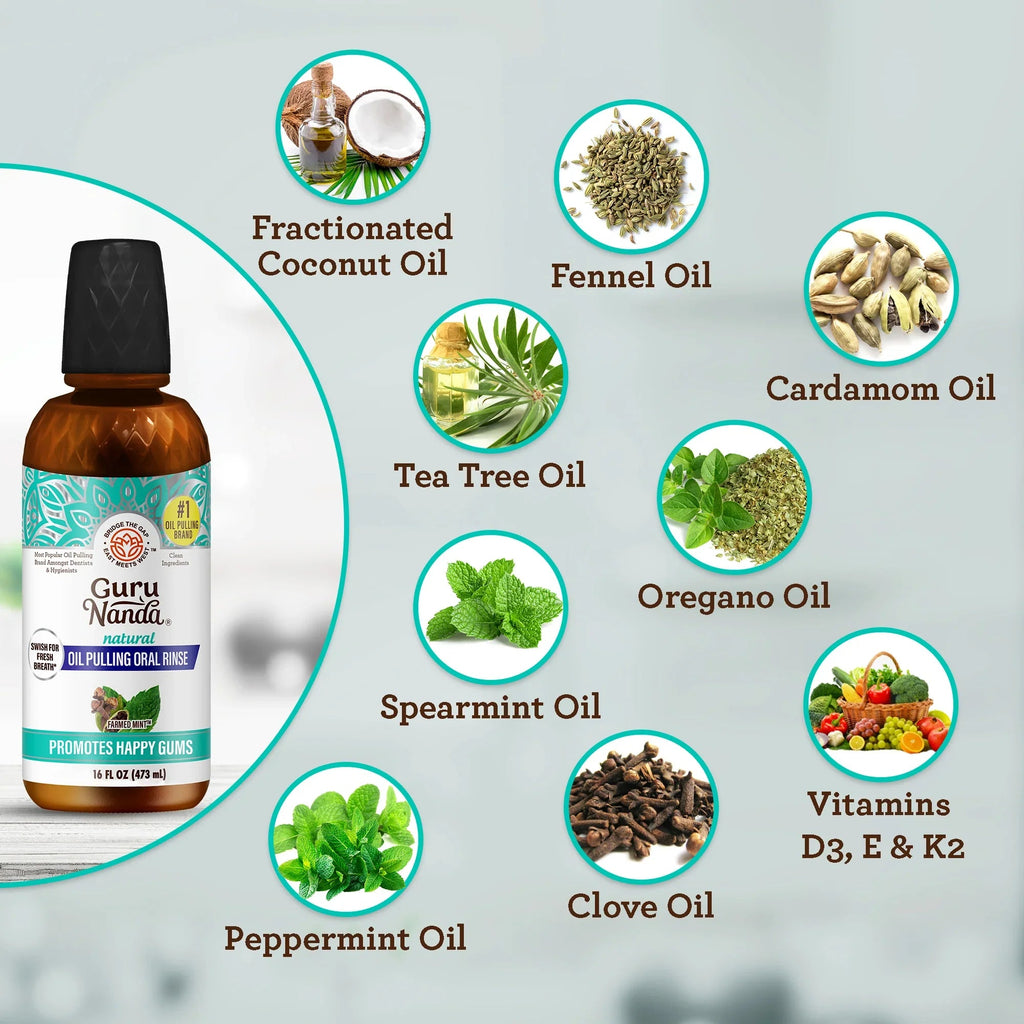Cocomint Oil Pulling with 7 Essential Oils & Vitamins D3. E & K2