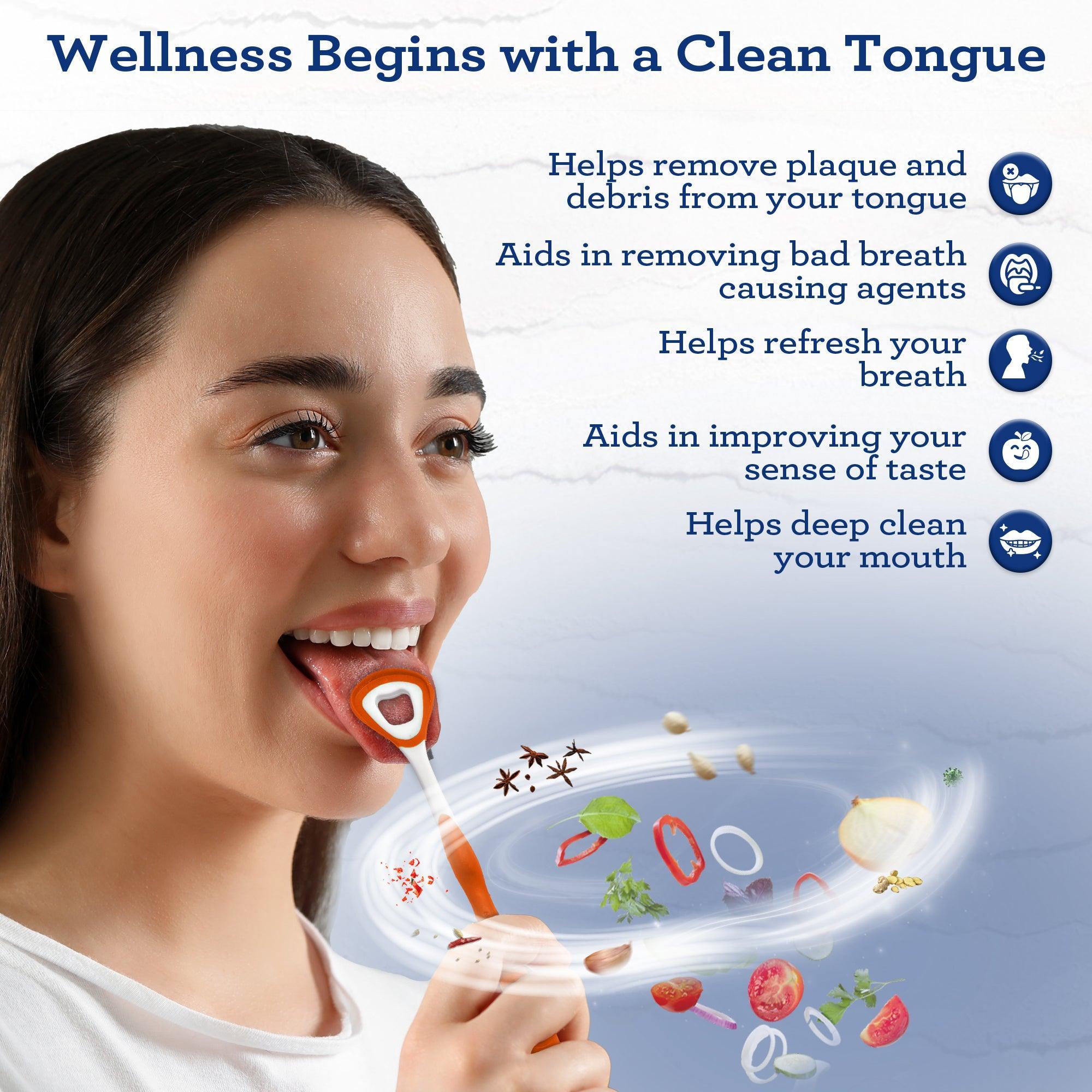 Dual Action Tongue Cleaner ¨C 1 Pack (Colors May Vary)