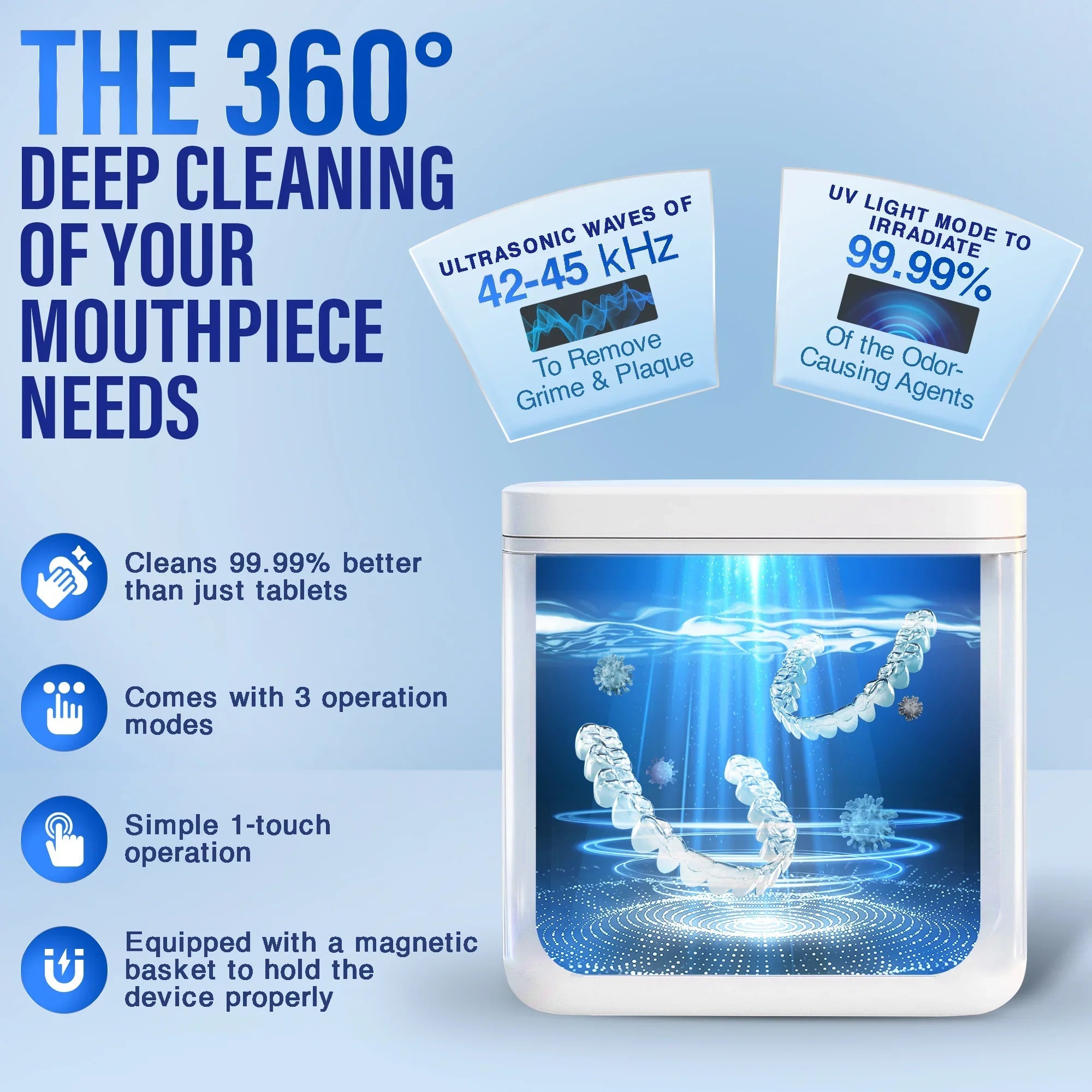 Retainer. Denture & Aligner Foam Cleaner & Cleaning Pod