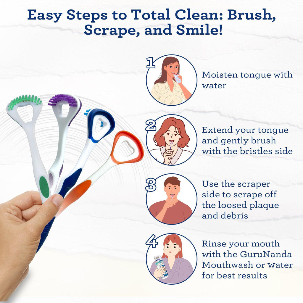 Dual Action Tongue Cleaner ¨C 1 Pack (Colors May Vary)