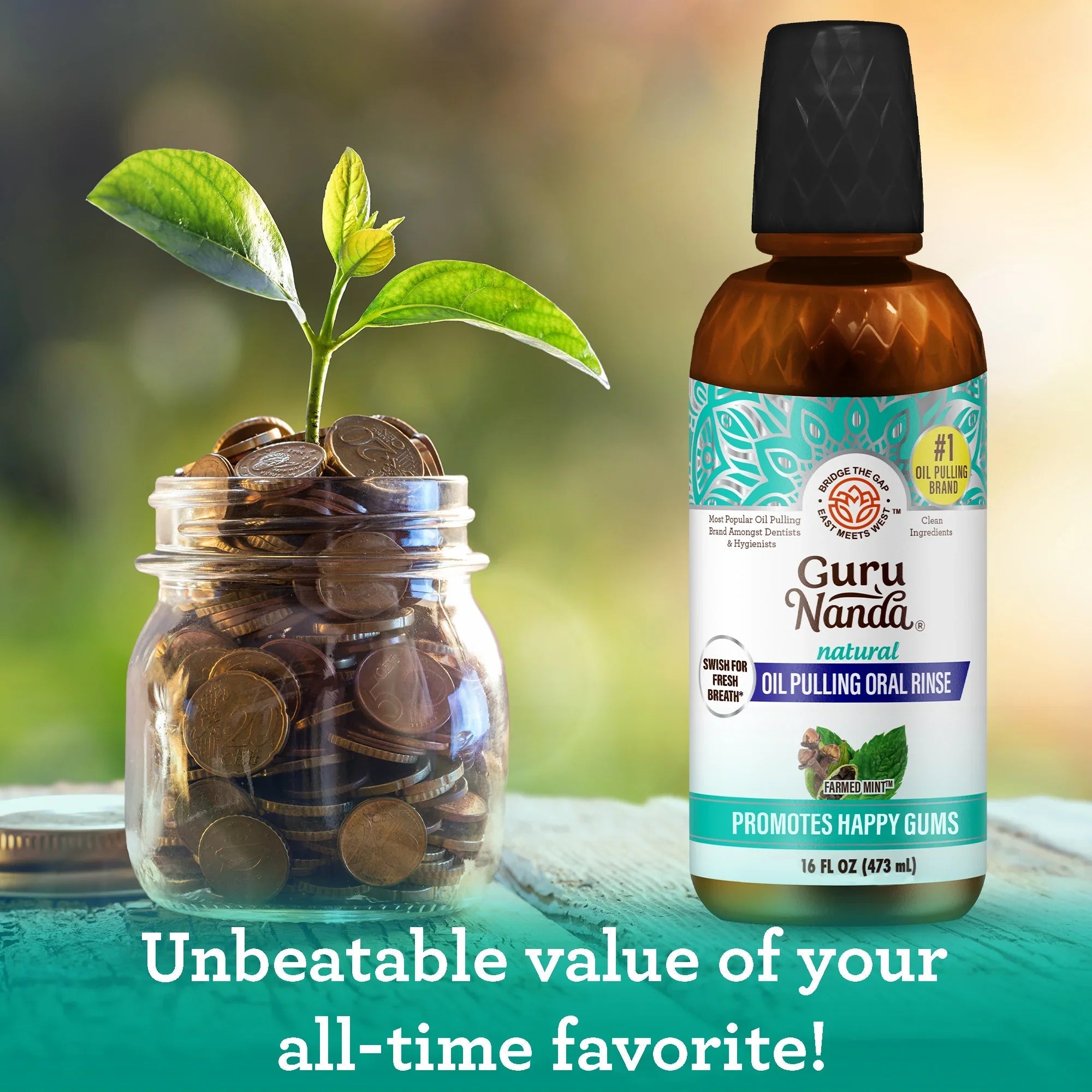 Cocomint Oil Pulling with 7 Essential Oils & Vitamins D3. E & K2