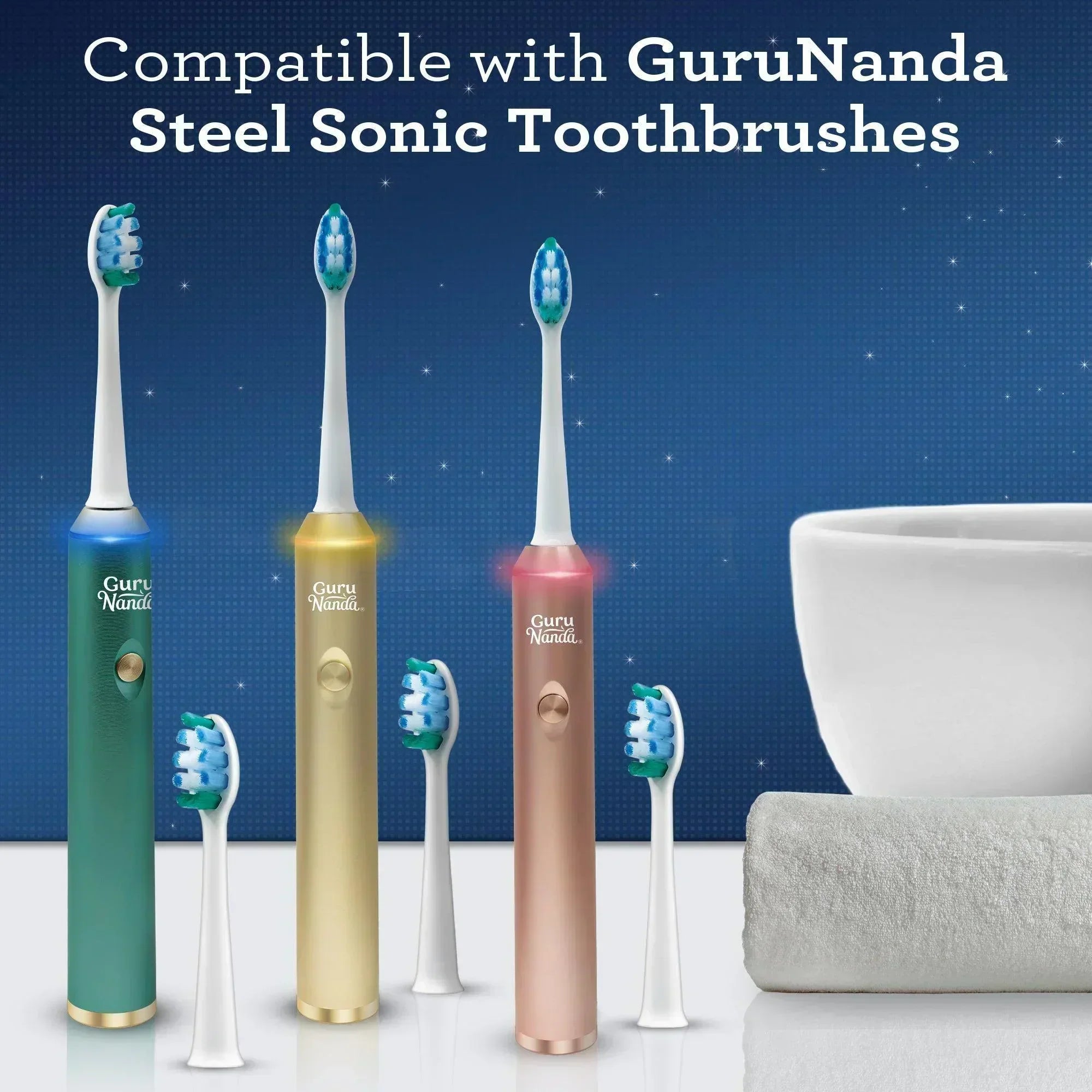 Steel Sonic Toothbrush Replacement Brush Heads ¨C 6 Pack
