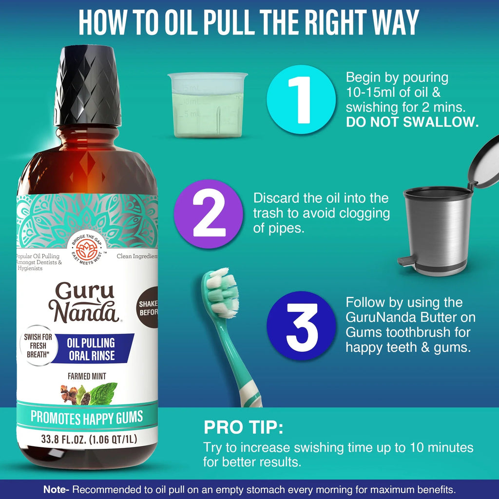 Cocomint Oil Pulling with 7 Essential Oils & Vitamins D3. E & K2