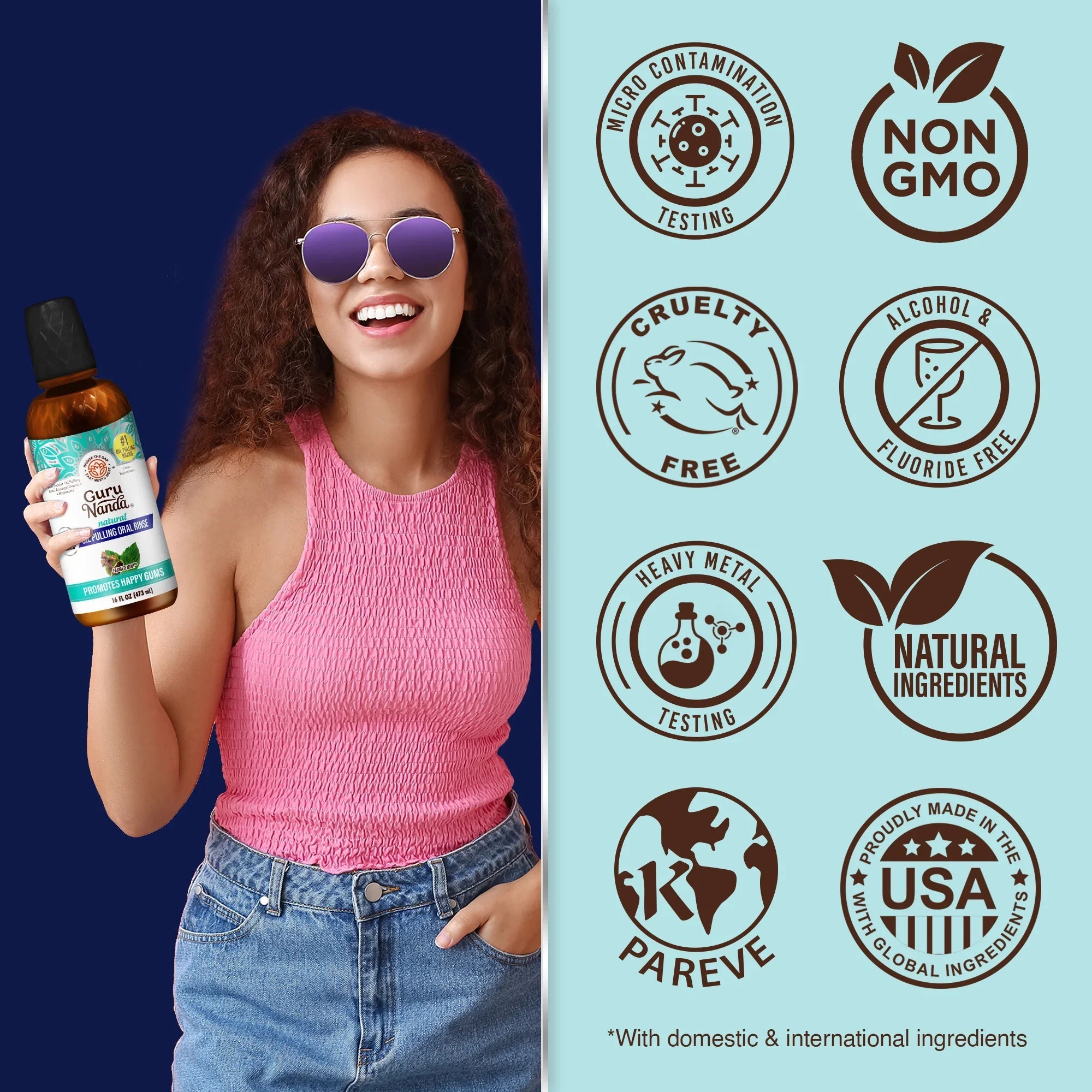 Cocomint Oil Pulling with 7 Essential Oils & Vitamins D3. E & K2