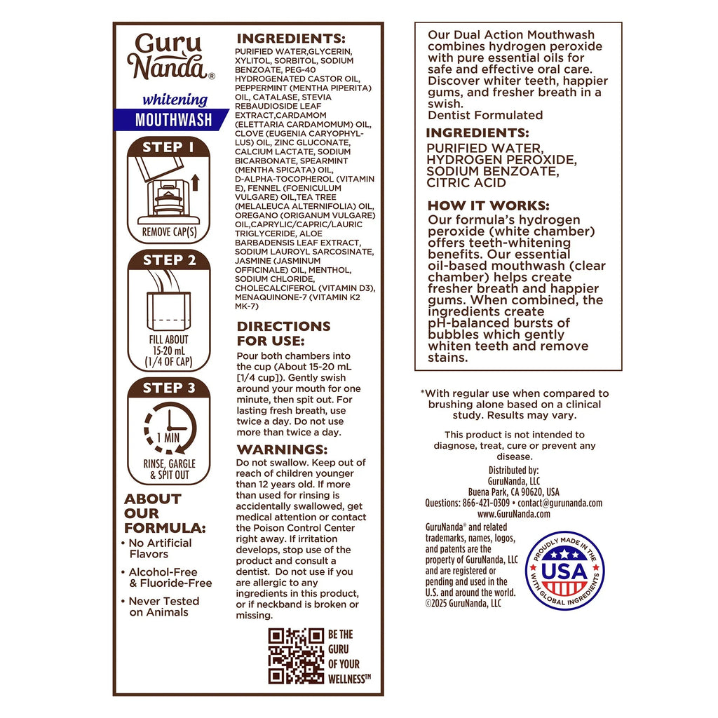 Dual Barrel Oxyburst Whitening Mouthwash. Wild Mint