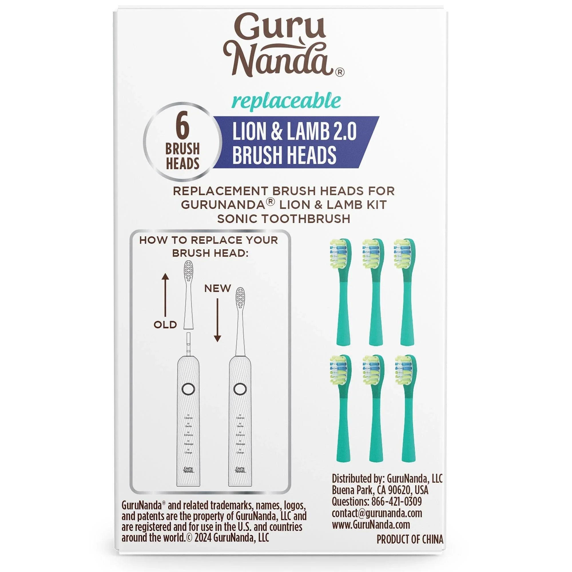 Lion & Lamb 2.0 Replacement Brush Heads ¨C 6 Pack