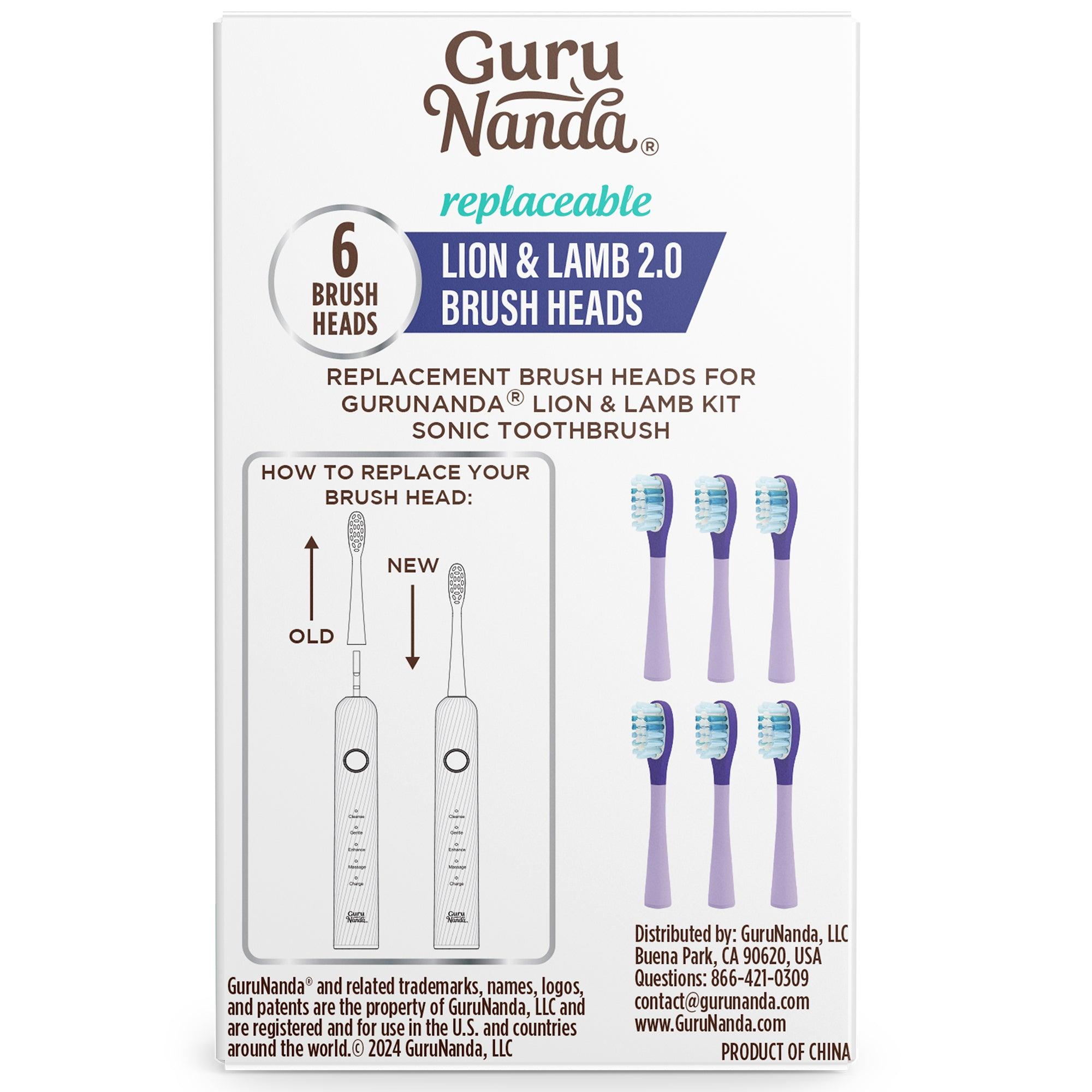 Lion & Lamb 2.0 Replacement Brush Heads ¨C 6 Pack
