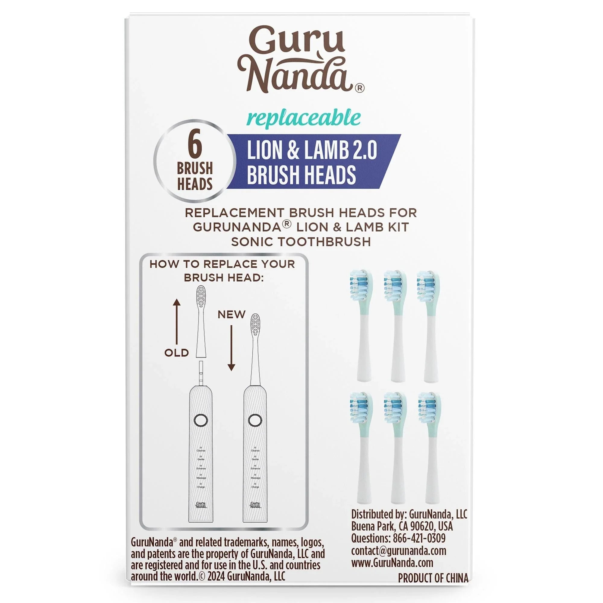 Lion & Lamb 2.0 Replacement Brush Heads ¨C 6 Pack