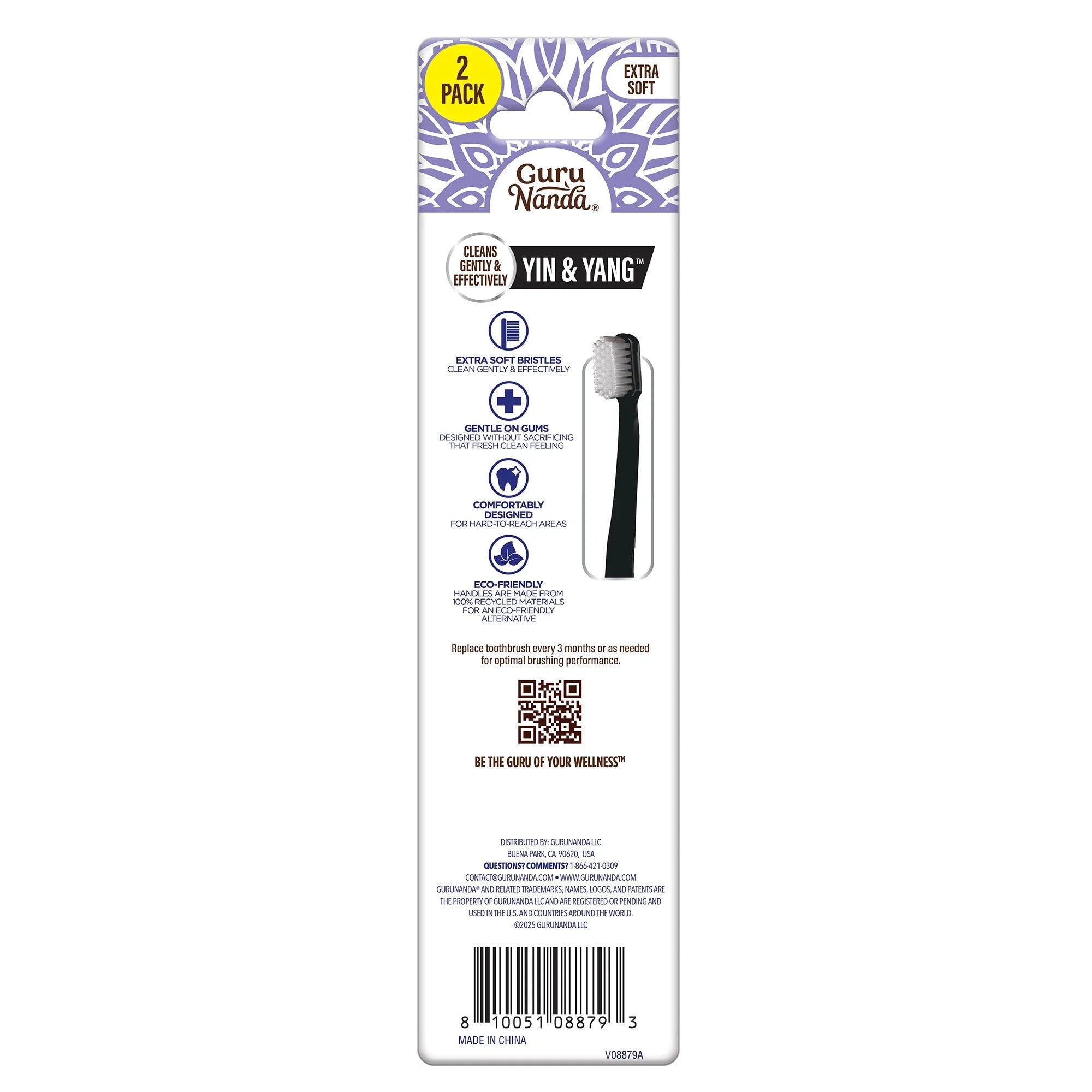 Yin & Yang Extra-Soft Toothbrush ¨C 2 Pack