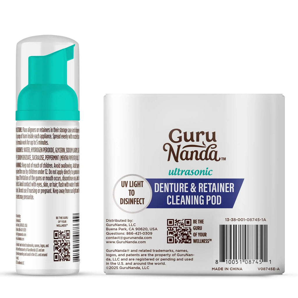 Retainer. Denture & Aligner Foam Cleaner & Cleaning Pod