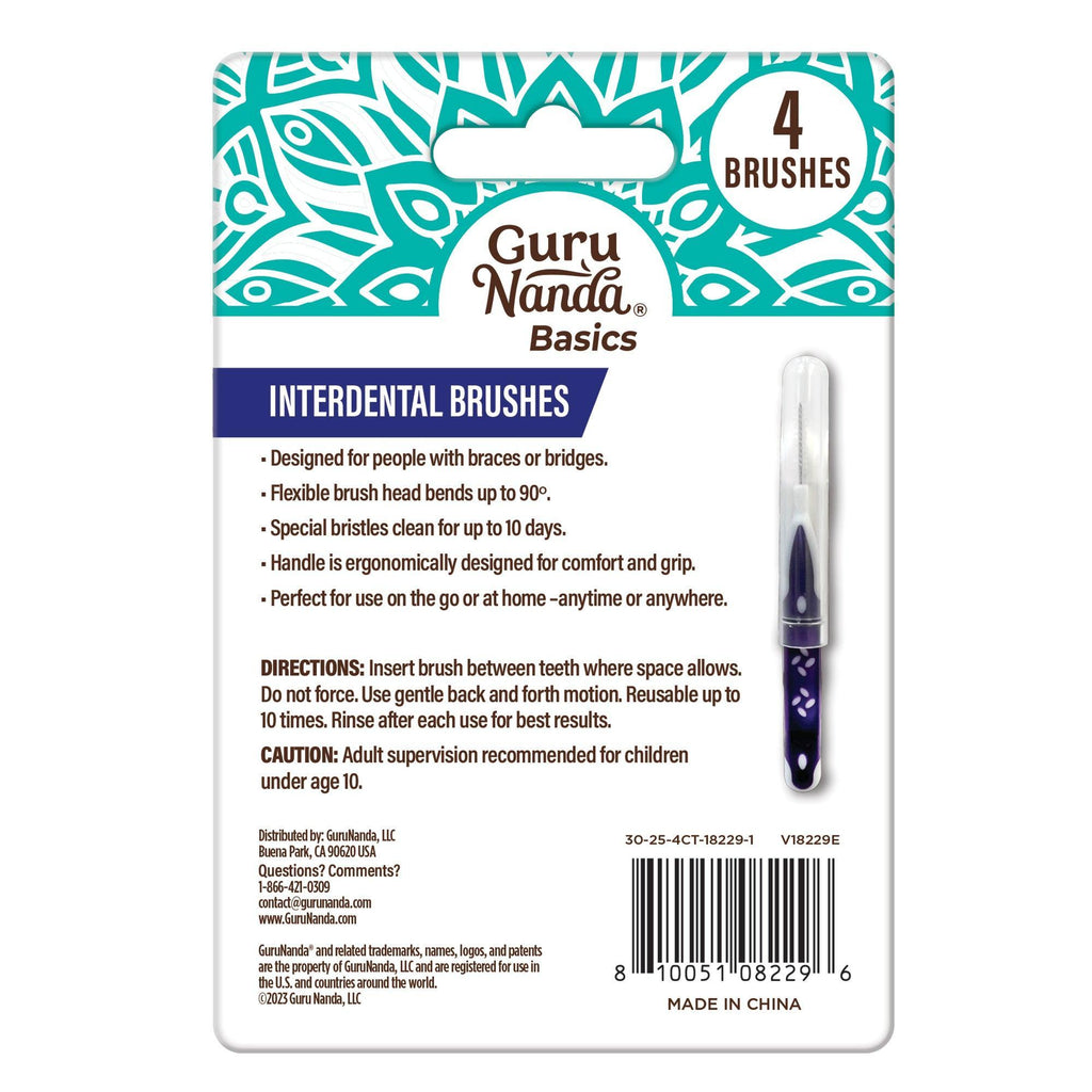Interdental Brushes with Caps. Mint Flavor ¨C 4 Count