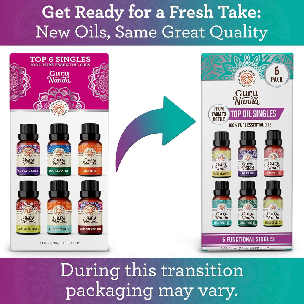 6 Essential Oils Single Notes Set. 10 ML
