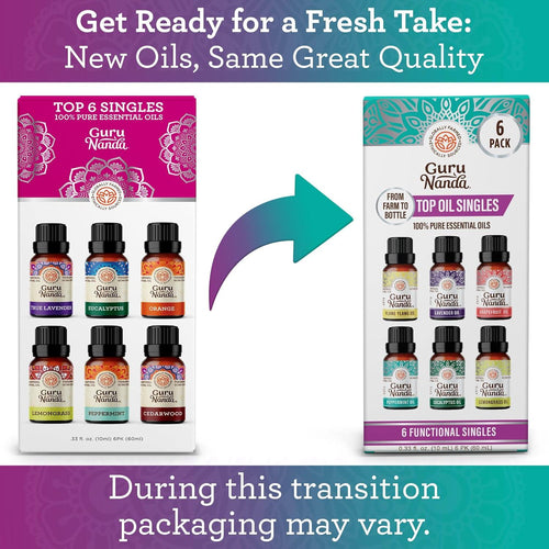 6 Essential Oils Single Notes Set. 10 ML