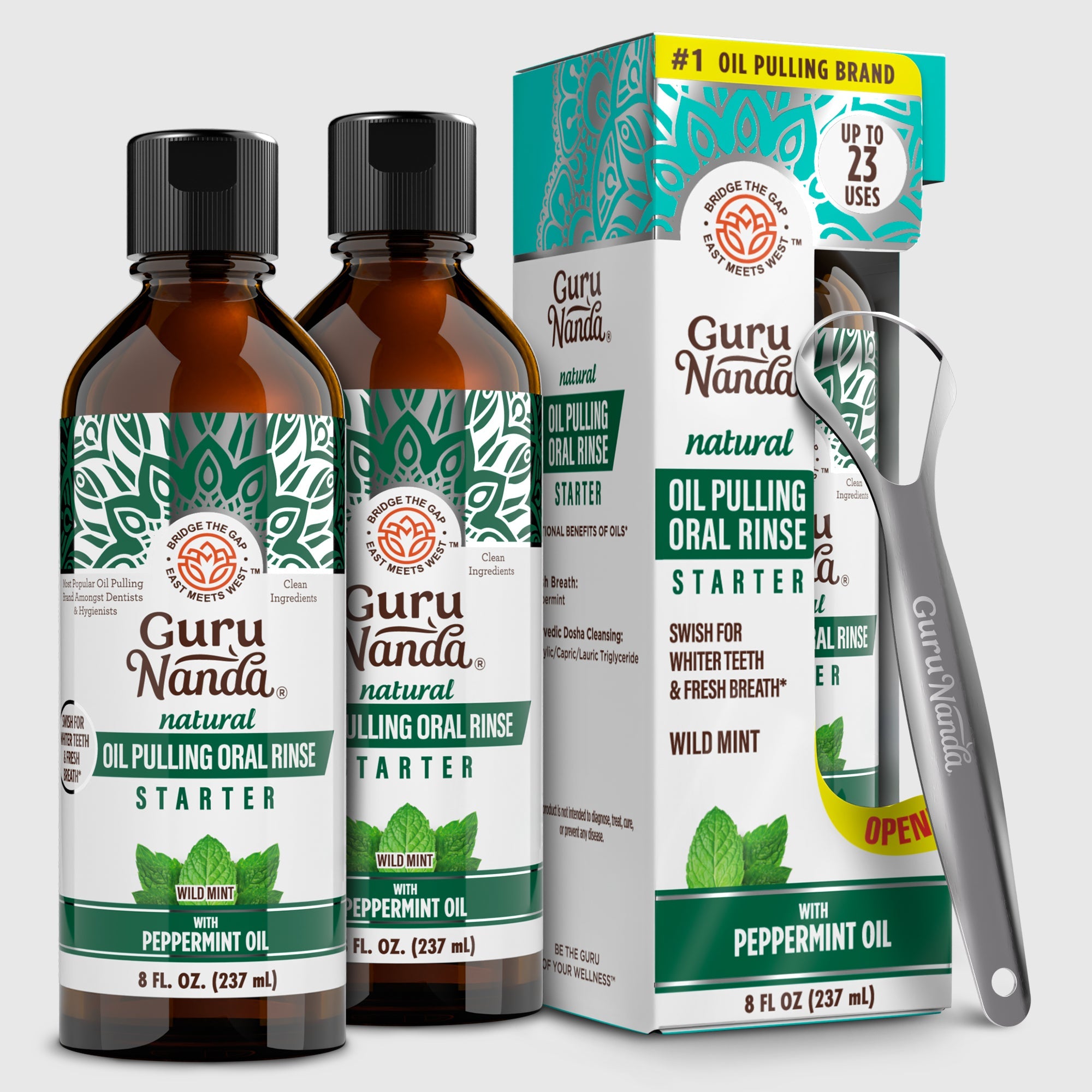 Coconut & Peppermint Oil Pulling. Starter Kit ¨C 8 fl. oz.