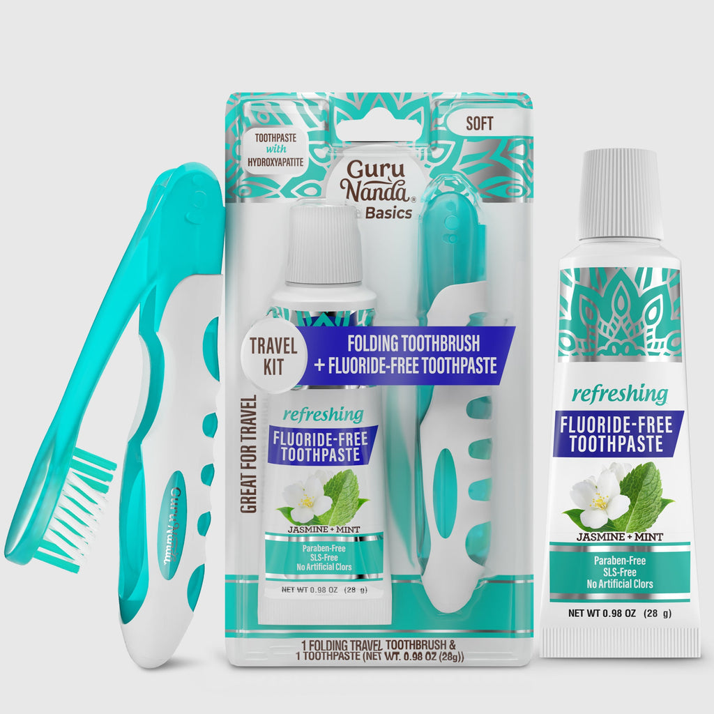 Travel Kit ¨C Folding Toothbrush & Hydroxyapatite Toothpaste. Jasmine Mint ¨C 0.98 oz