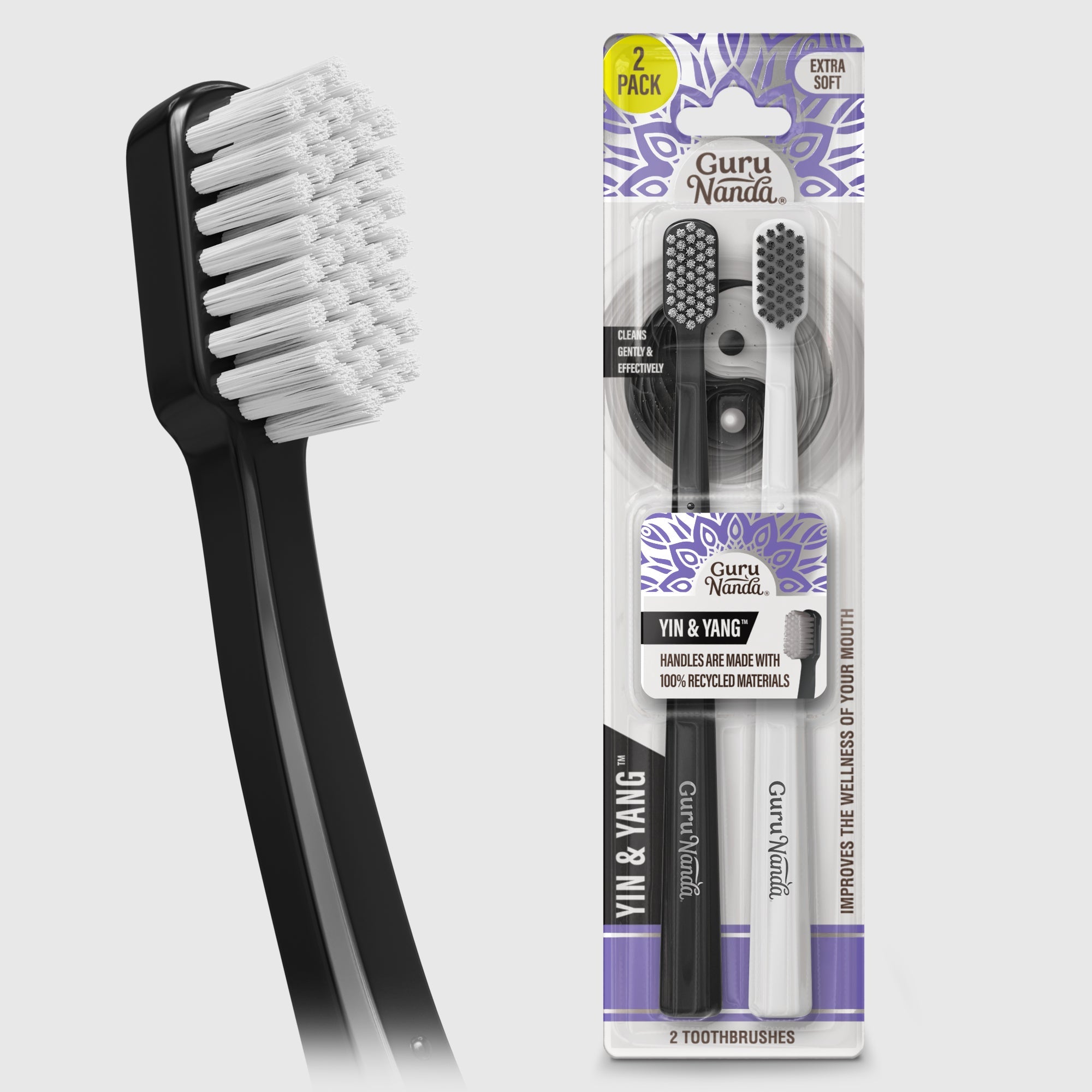 Yin & Yang Extra-Soft Toothbrush ¨C 2 Pack