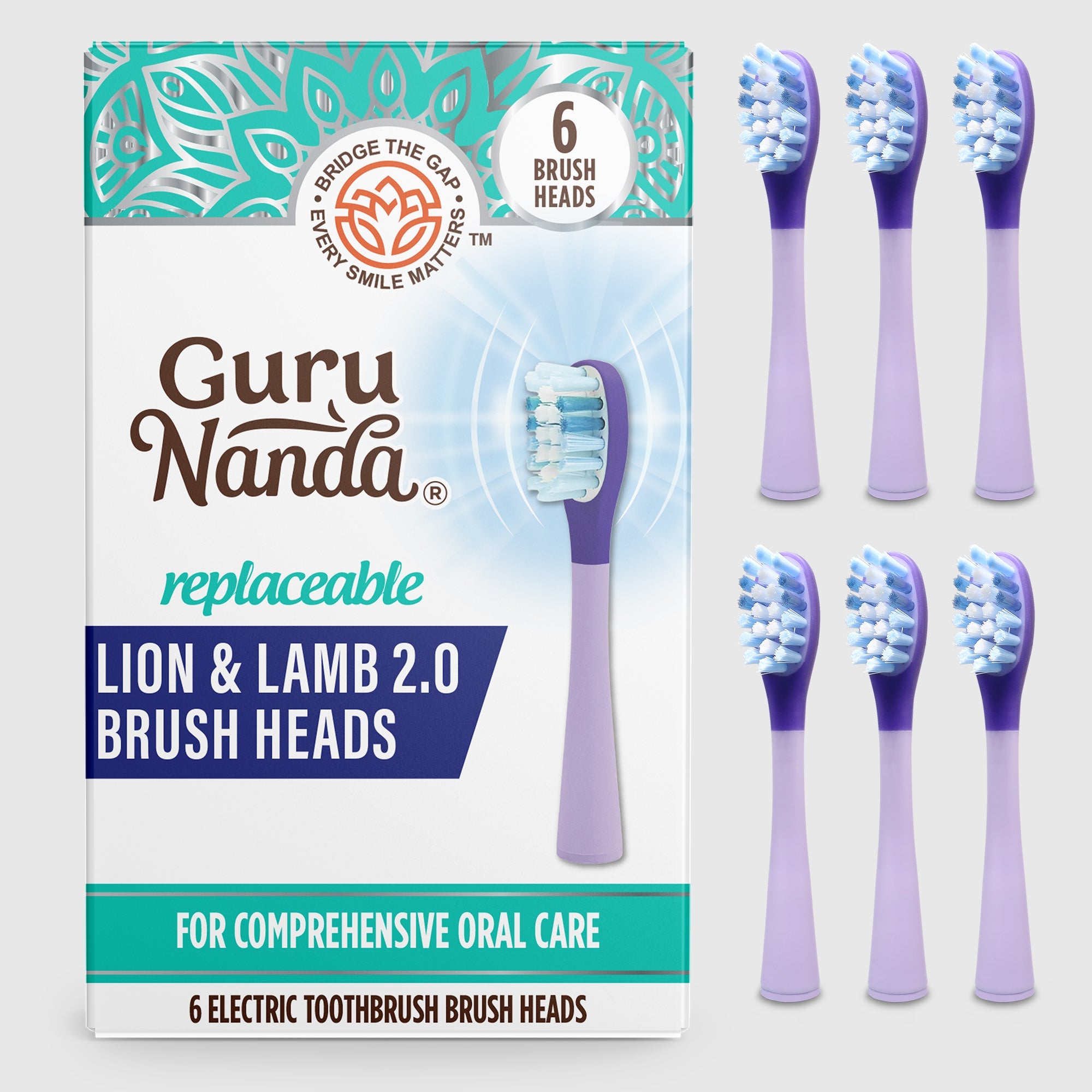 Lion & Lamb 2.0 Replacement Brush Heads ¨C 6 Pack