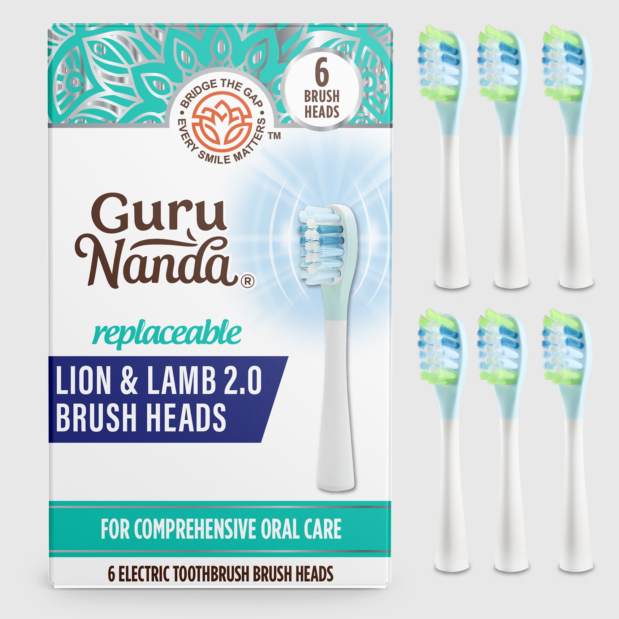 Lion & Lamb 2.0 Replacement Brush Heads ¨C 6 Pack