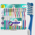 Multi-Action Toothbrush with Tongue Cleaner ¨C 12 Pack
