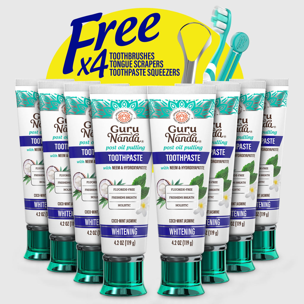 Hydroxyapatite & Neem Whitening Toothpaste. Fluoride Free ¨C 4.2 oz