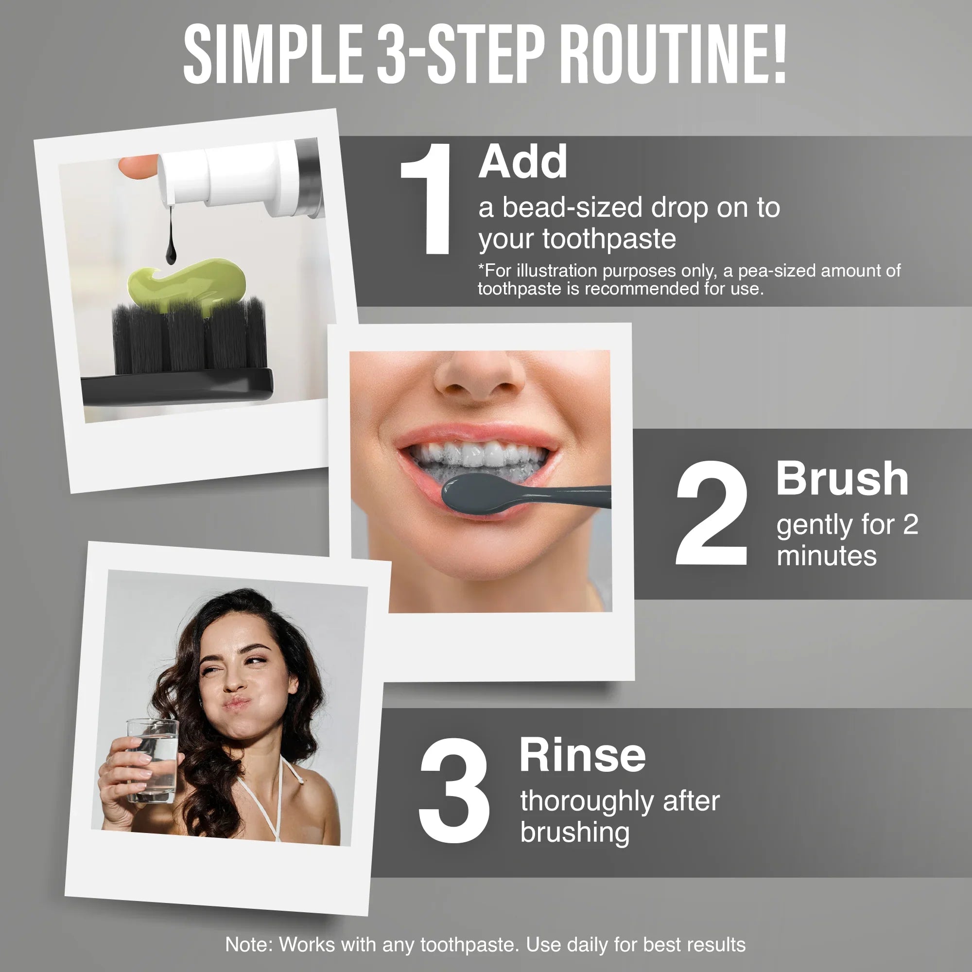 Charcoal Toothpaste Booster with 5% Charcoal Powder ¨C 1 fl oz