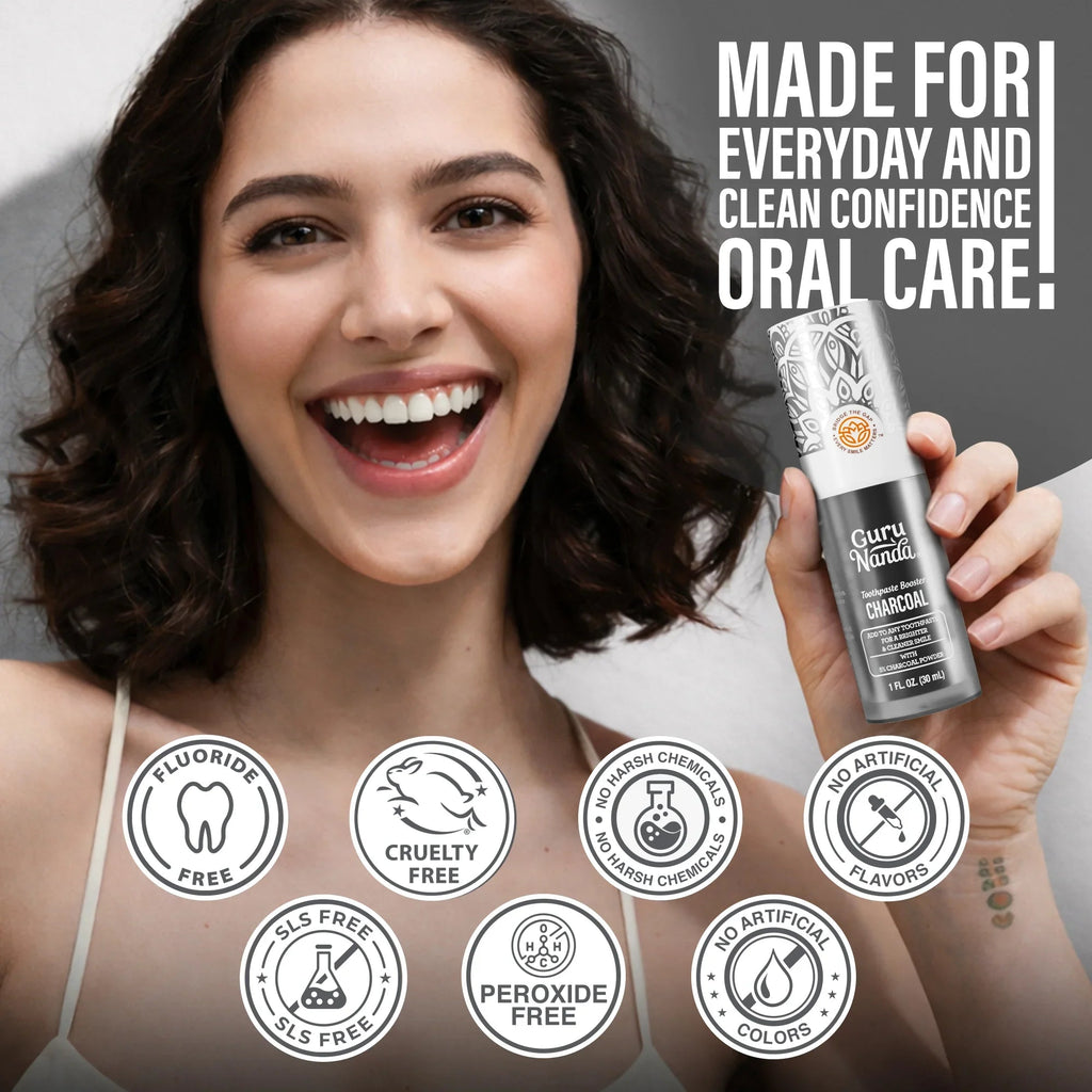 Charcoal Toothpaste Booster with 5% Charcoal Powder ¨C 1 fl oz