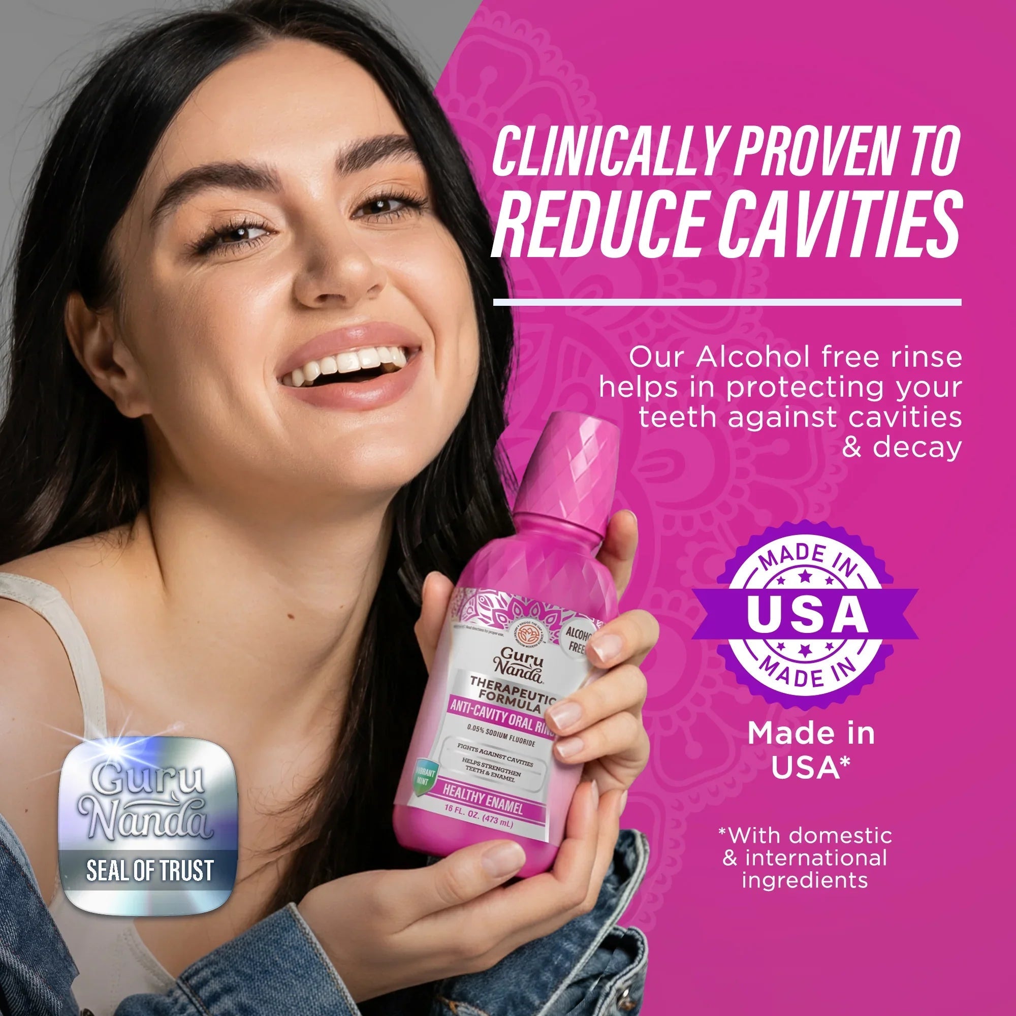 Anti-Cavity Oral Rinse. Vibrant Mint