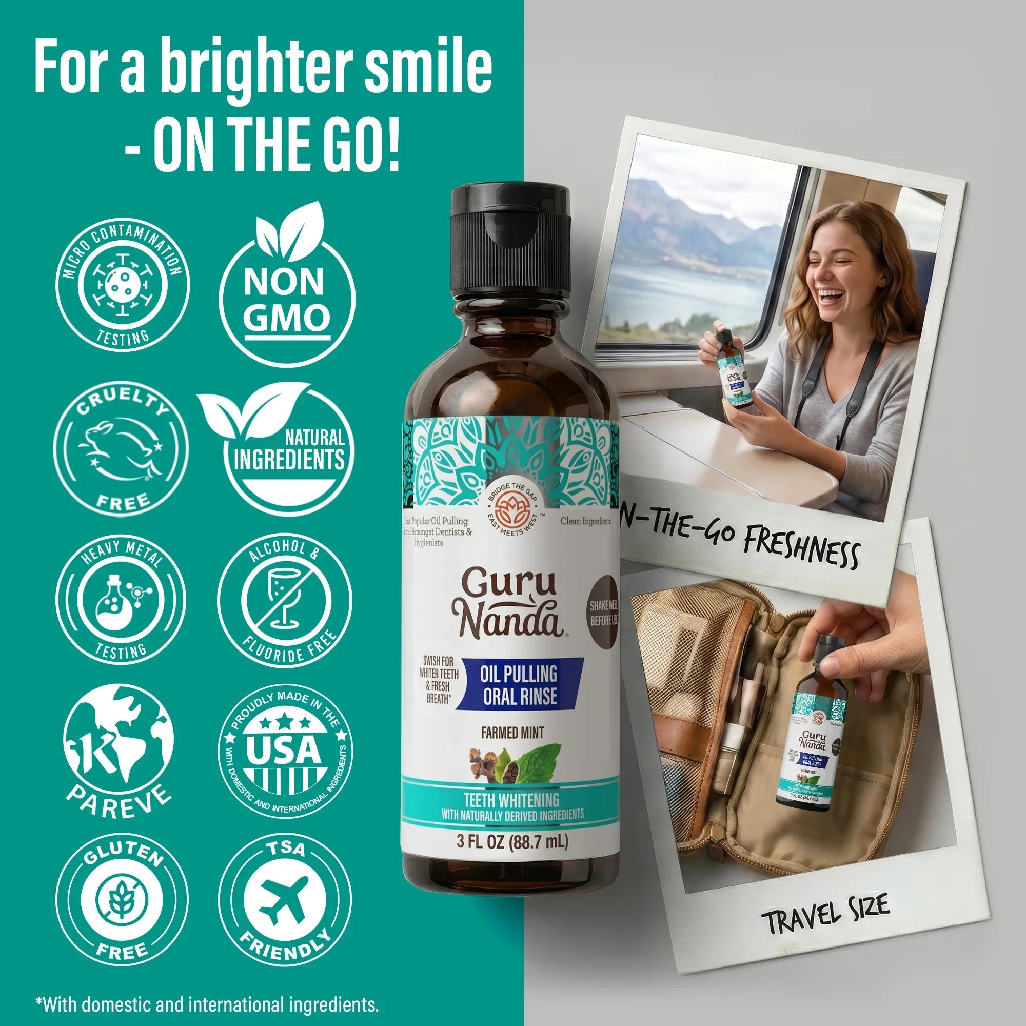 Cocomint Oil Pulling with 7 Essential Oils & Vitamins D3. E & K2