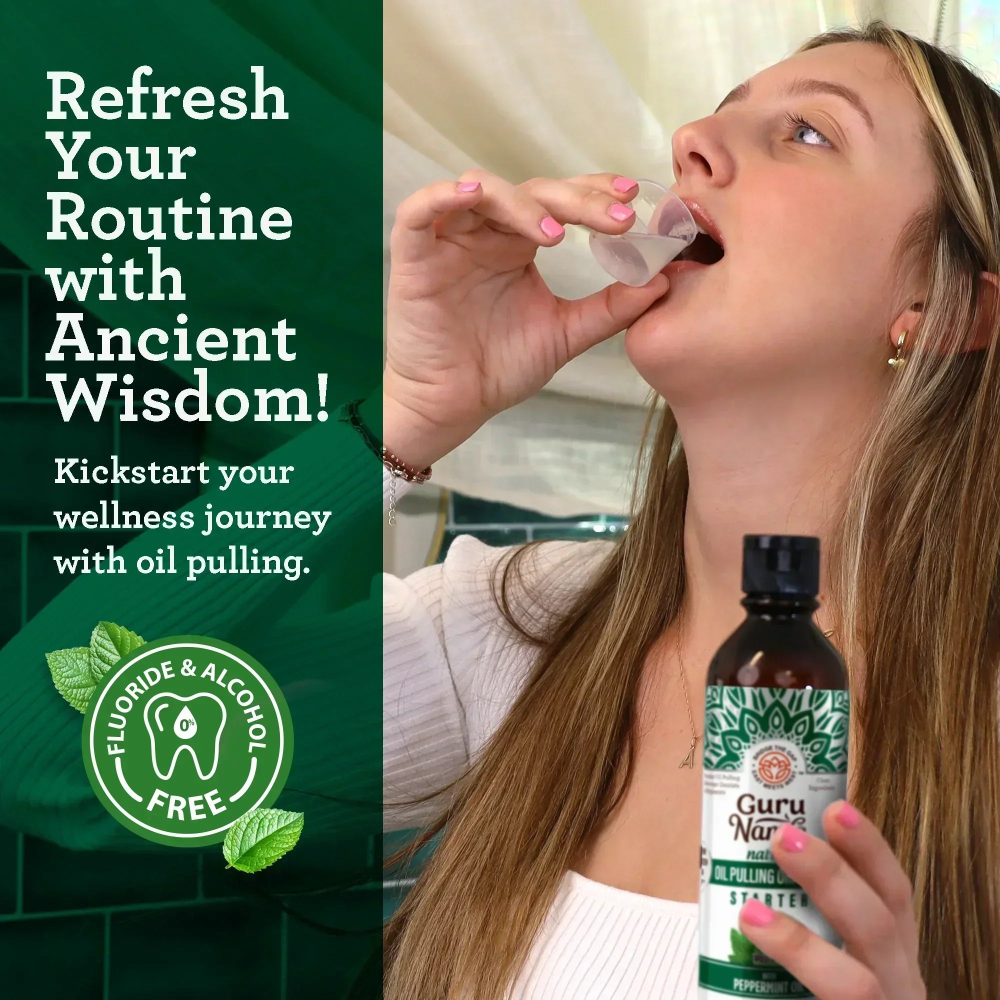 Coconut & Peppermint Oil Pulling. Starter Kit ¨C 8 fl. oz.