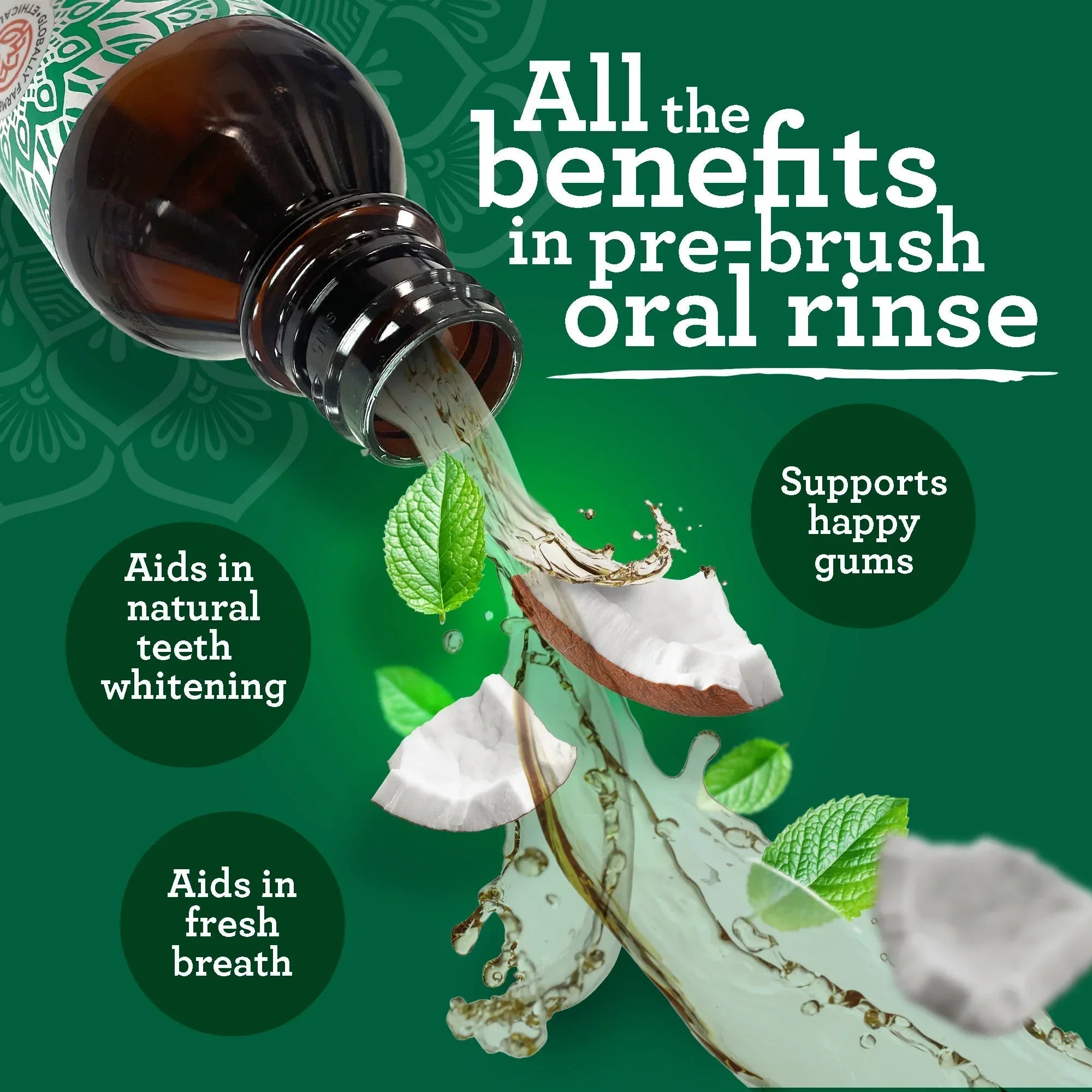 Coconut & Peppermint Oil Pulling. Starter Kit ¨C 8 fl. oz.