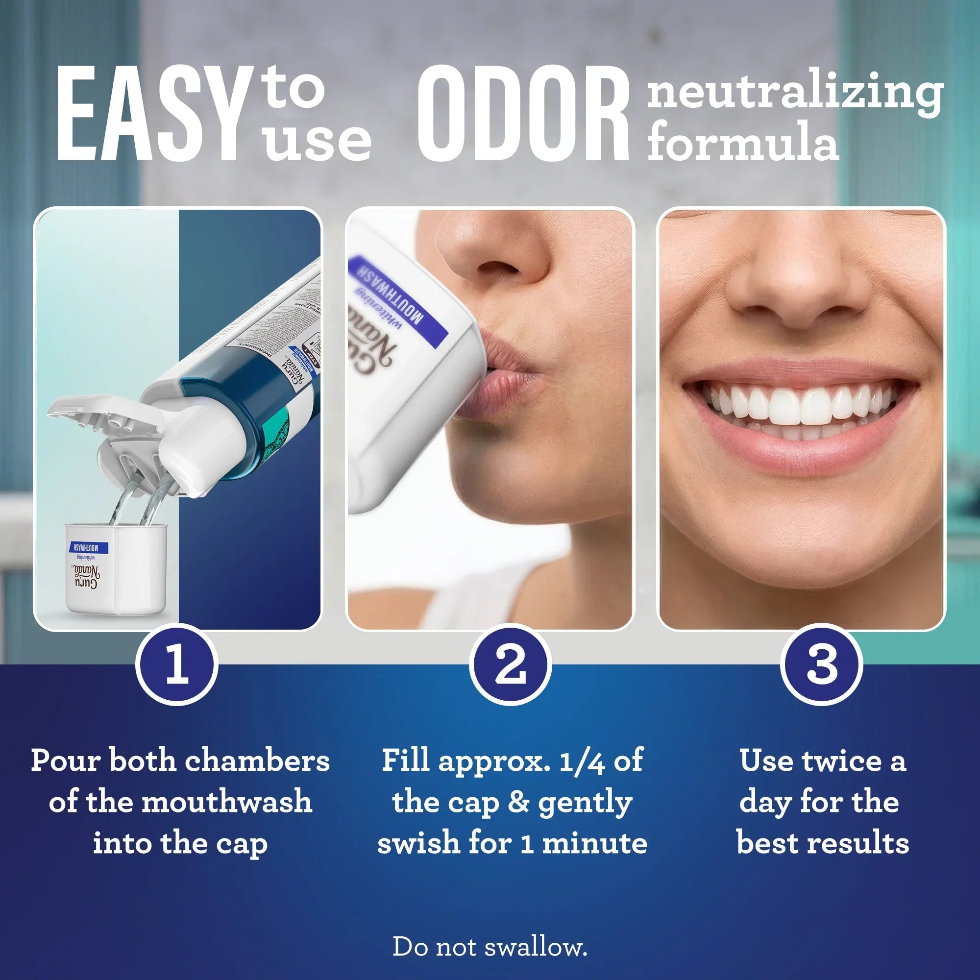 Dual Barrel Oxyburst Whitening Mouthwash. Wild Mint