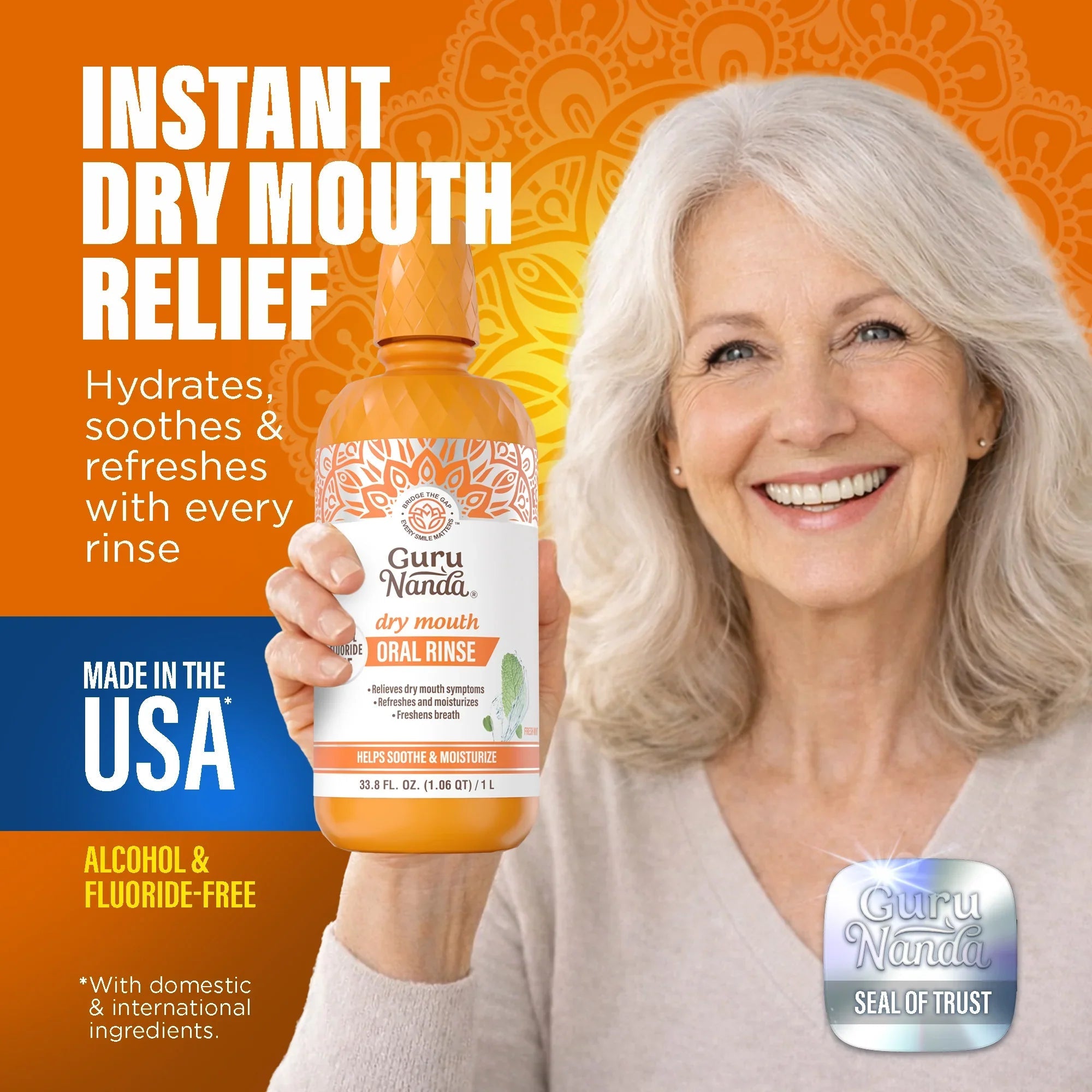 Dry Mouth Oral Rinse. Fresh Mint