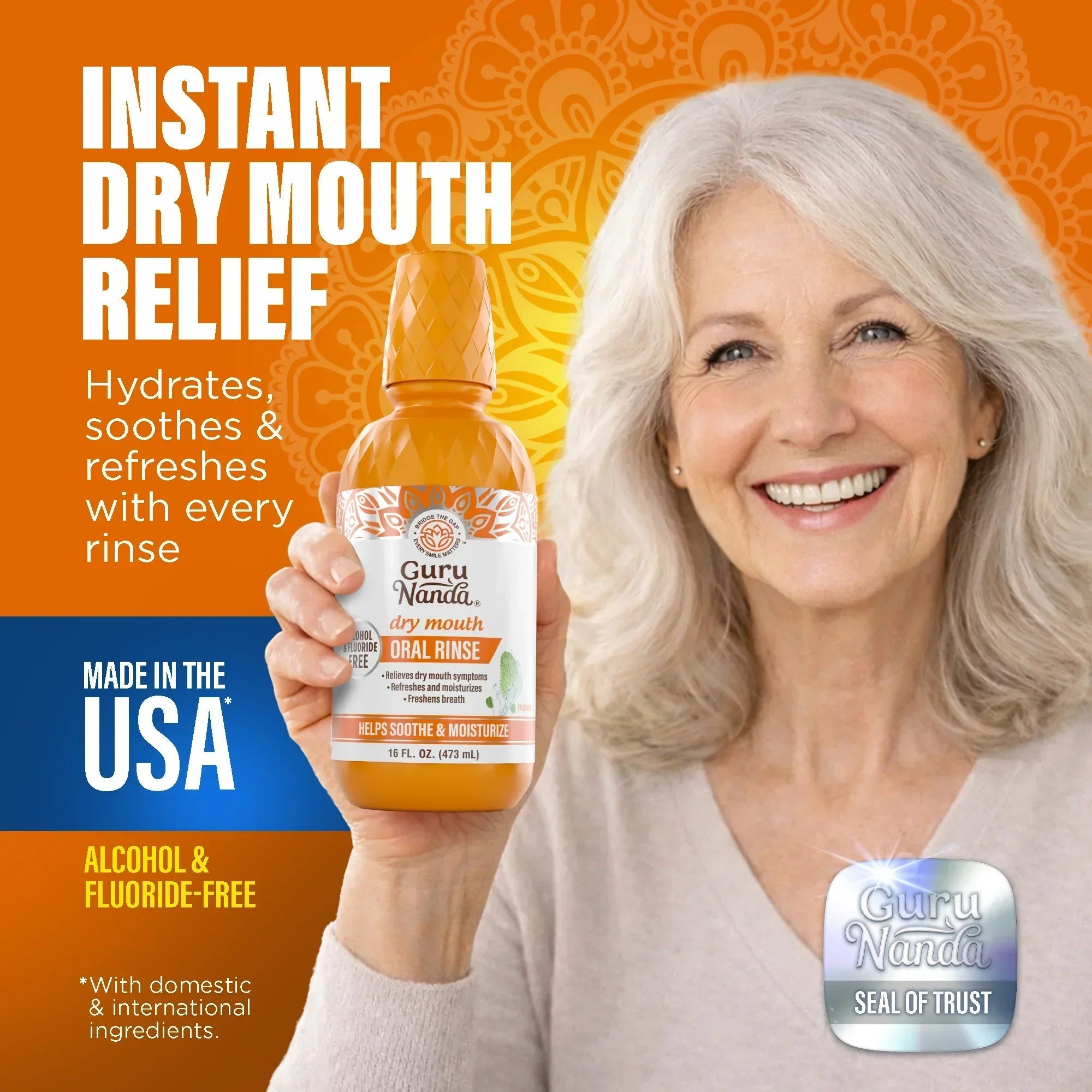 Dry Mouth Oral Rinse. Fresh Mint