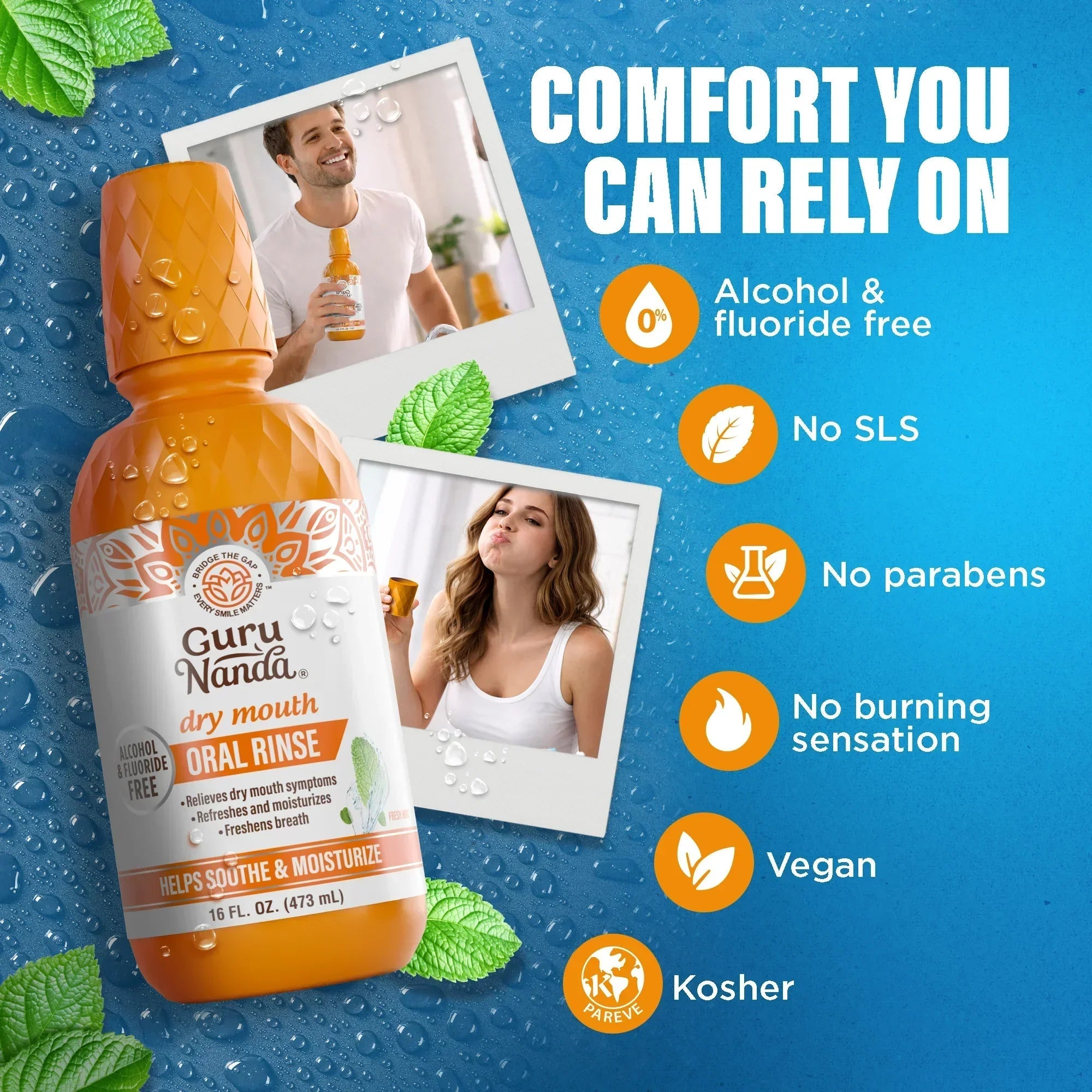 Dry Mouth Oral Rinse. Fresh Mint