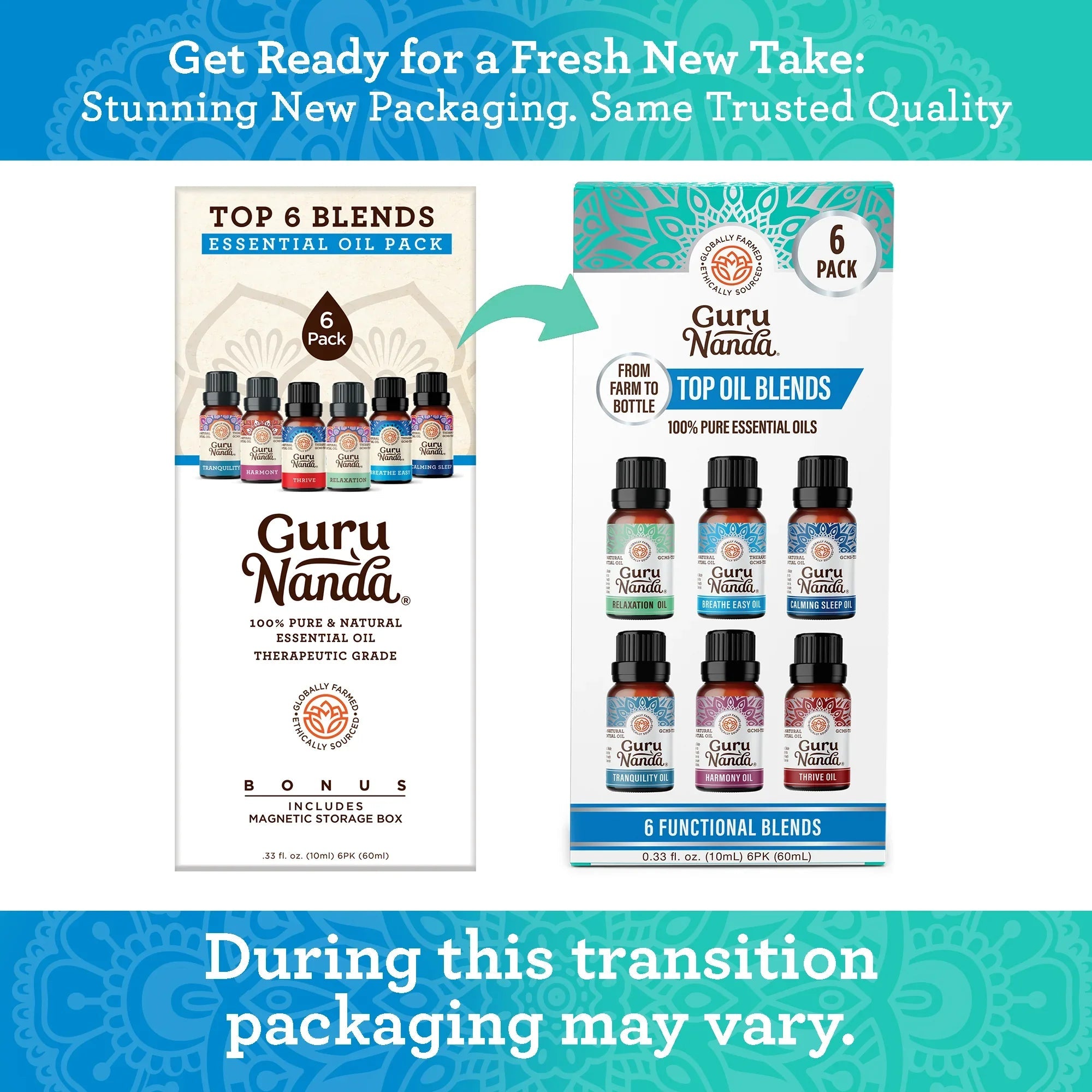 6 Essential Oil Blends Set. 10 ML