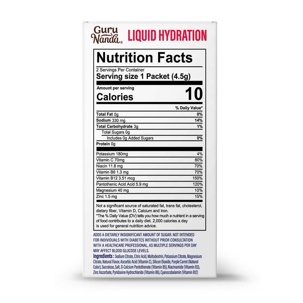 Liquid Hydration Electrolyte Drink Mix. Watermelon - 48 Count