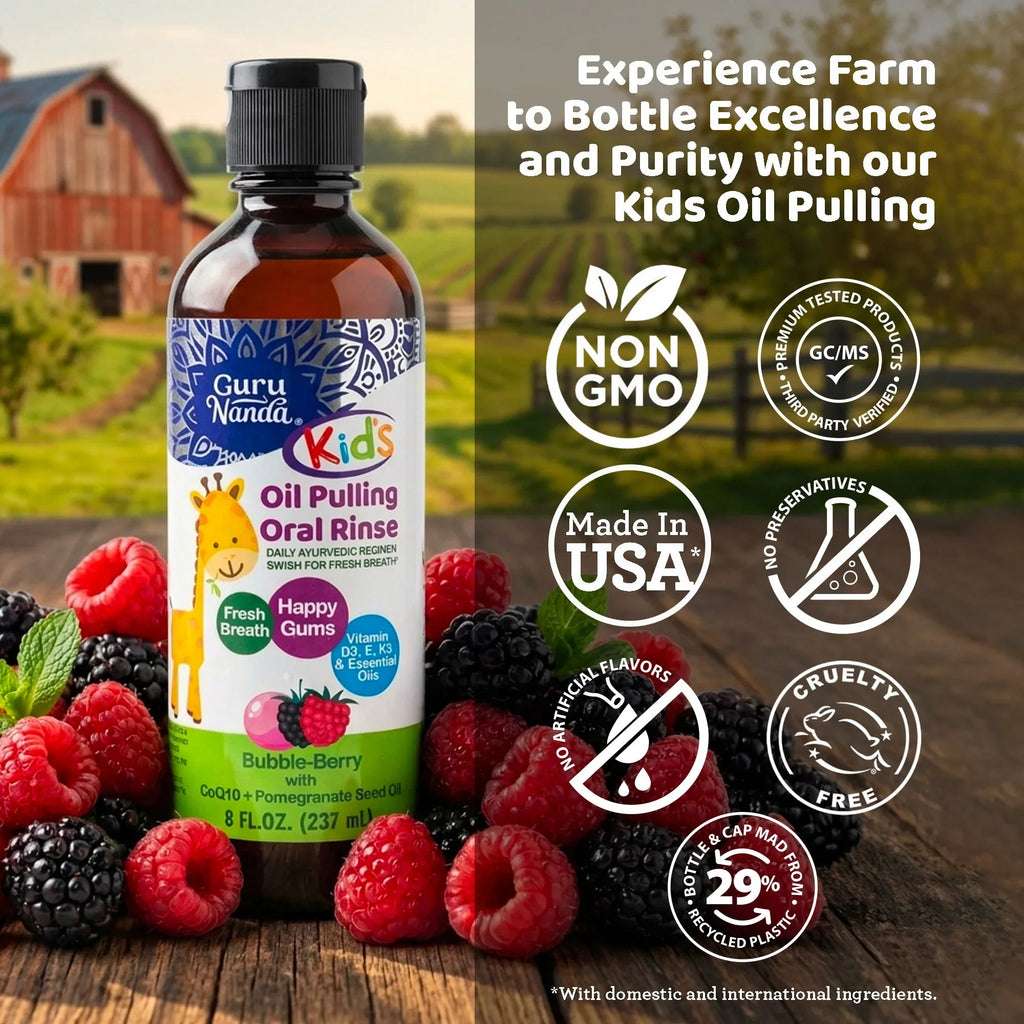 Kids Oil Pulling with Bubble Berry & CoQ10 ¨C 8 fl oz