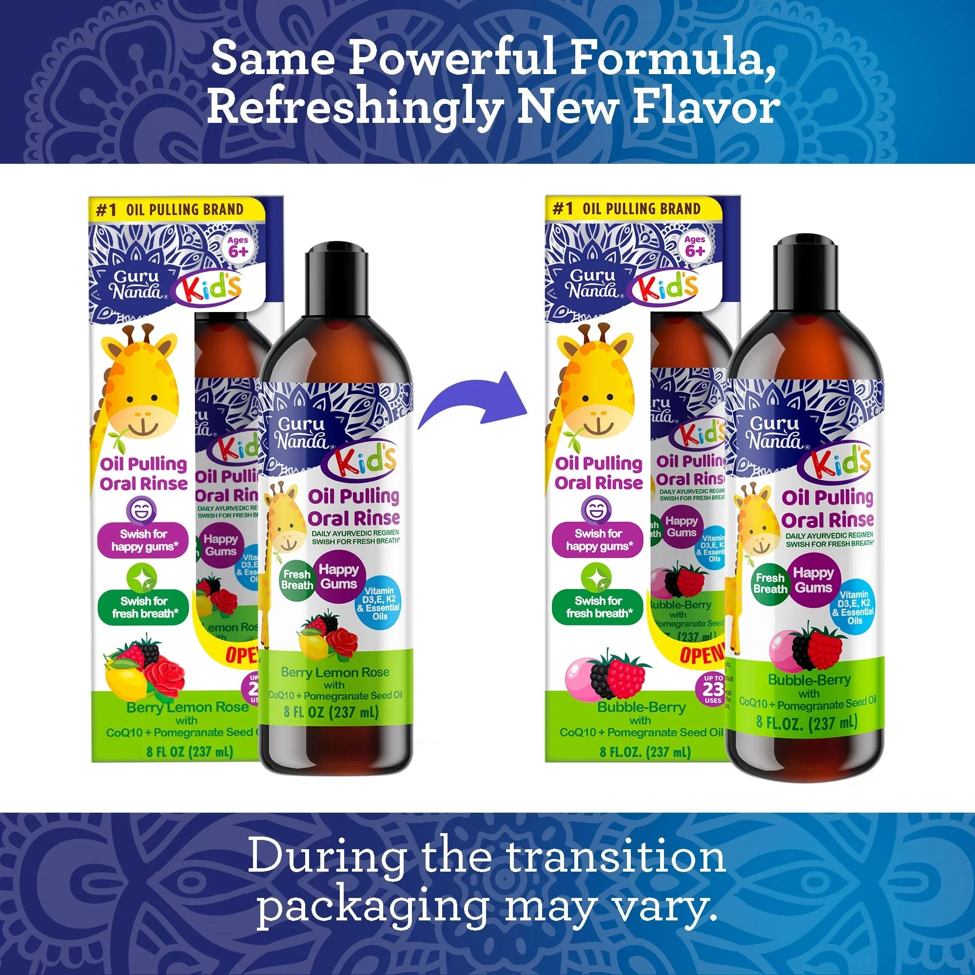 Kids Oil Pulling with Bubble Berry & CoQ10 ¨C 8 fl oz