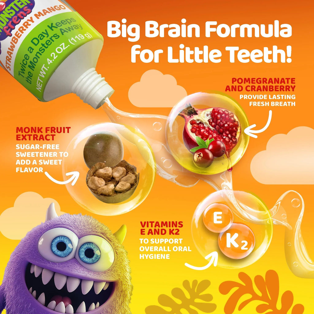Kids Toothpaste with Xylitol & Hydroxyapatite. Strawberry Mango ¨C 4.2 oz