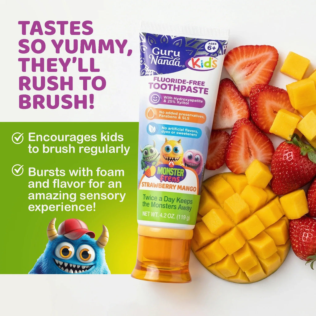 Kids Toothpaste with Xylitol & Hydroxyapatite. Strawberry Mango ¨C 4.2 oz ¨C 3 Pack