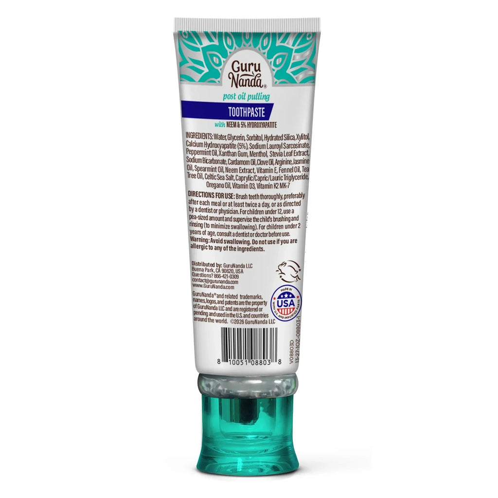 Travel-Size Hydroxyapatite & Neem Whitening Toothpaste. Fluoride Free ¨C 1 oz