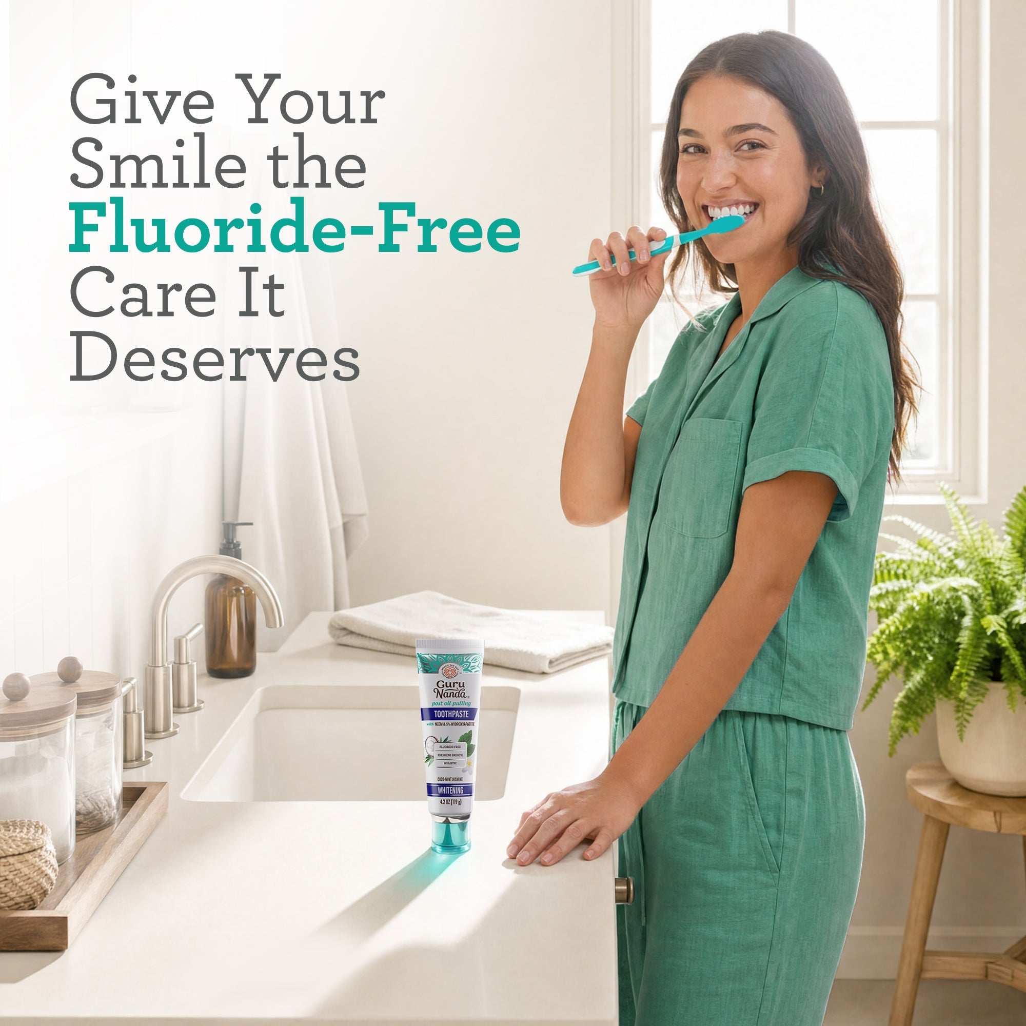 Hydroxyapatite & Neem Whitening Toothpaste. Fluoride Free