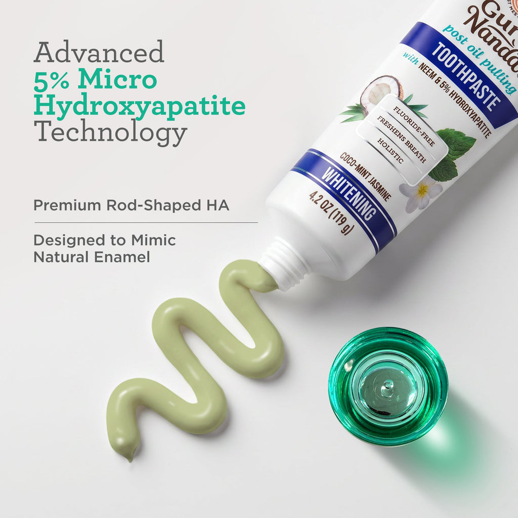 Hydroxyapatite & Neem Whitening Toothpaste. Fluoride Free