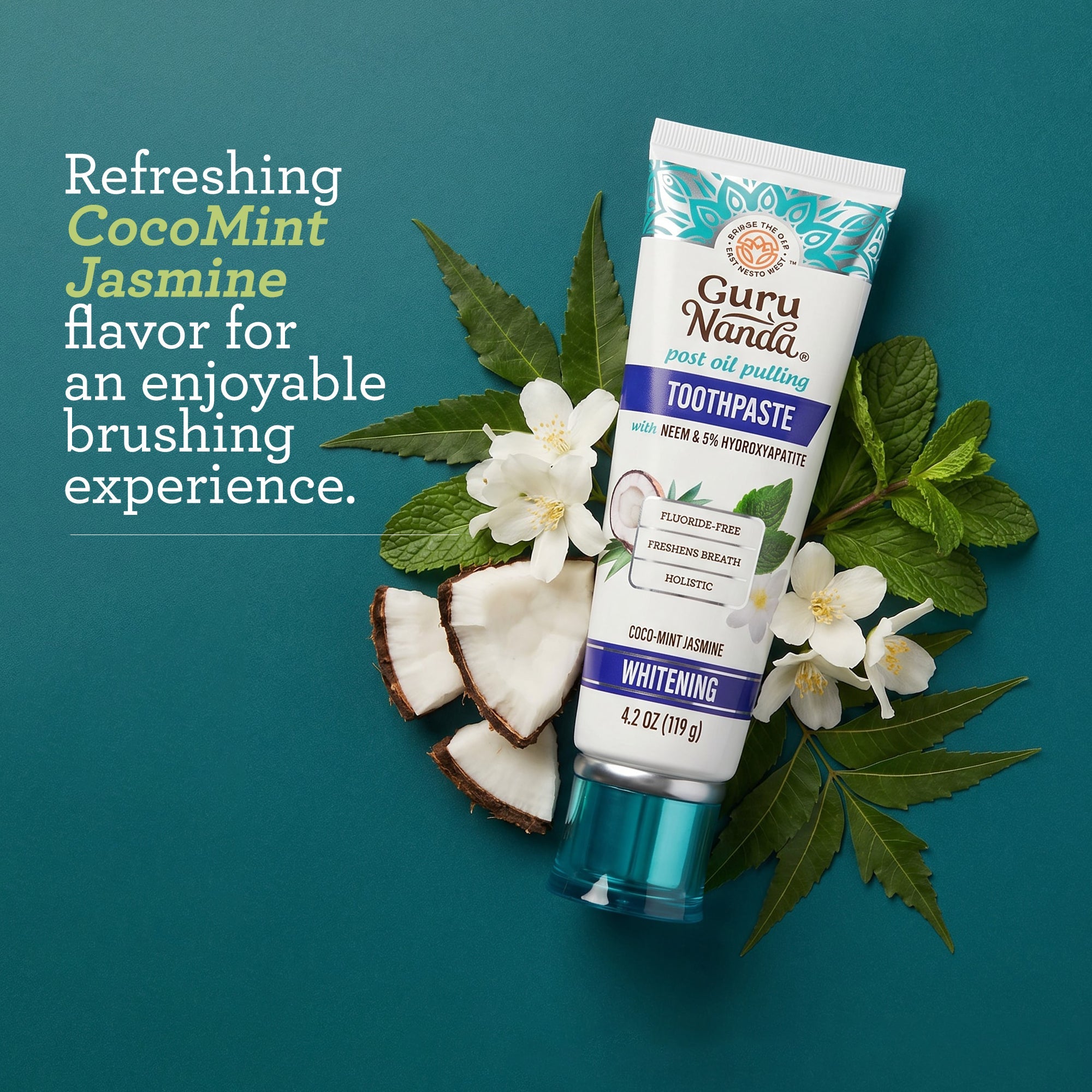 Hydroxyapatite & Neem Whitening Toothpaste. Fluoride Free ¨C 4.2 oz