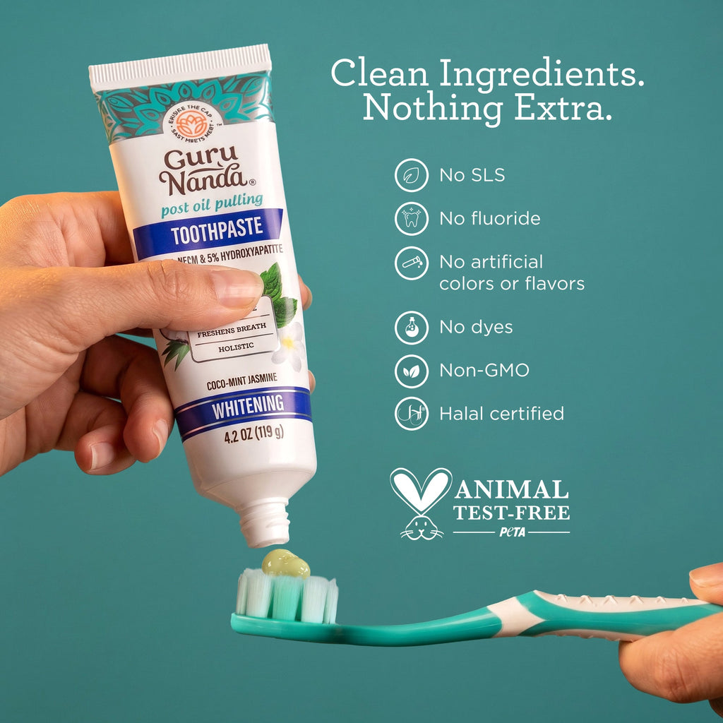 Hydroxyapatite & Neem Whitening Toothpaste. Fluoride Free