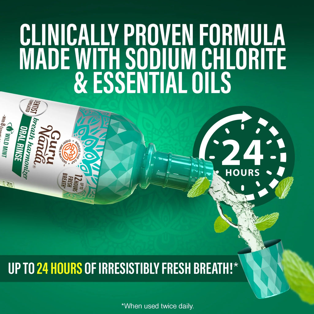 Fresh Breath Harmonizer Oral Rinse. Wild Mint