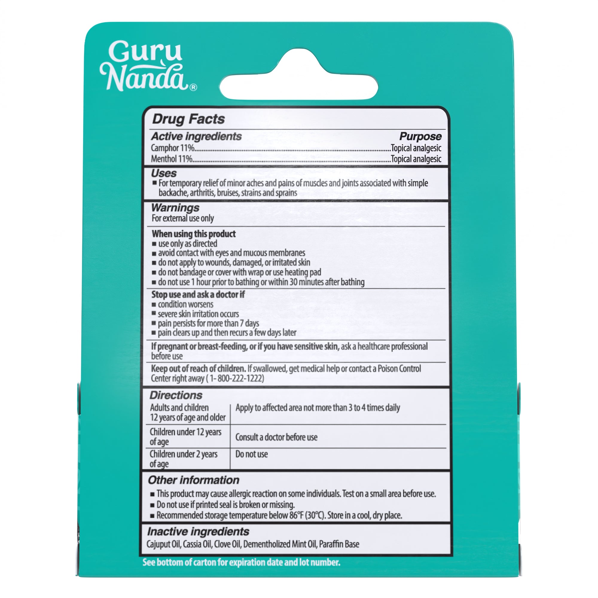 Pain Relief Balm Ointment for Minor Aches & Pains ¨C 0.5 oz.